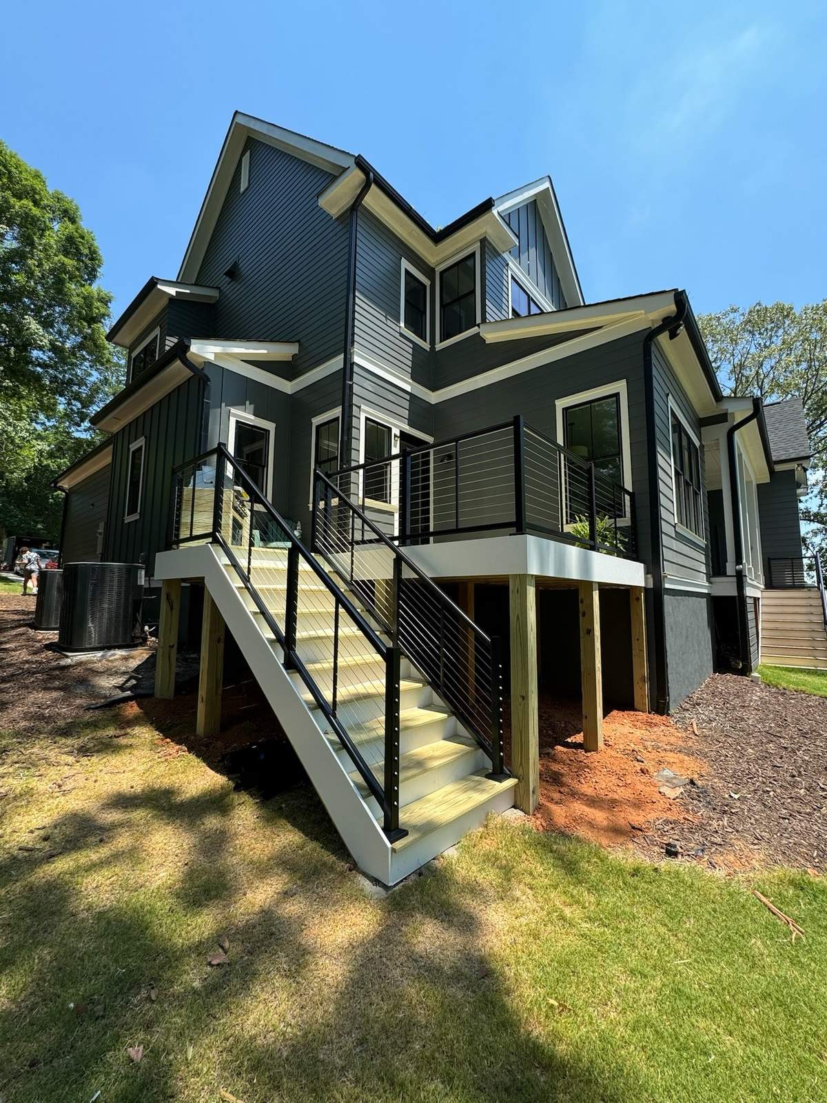 Deck Expansion w/ Cable Railing by A Step Above Handy LLC 
