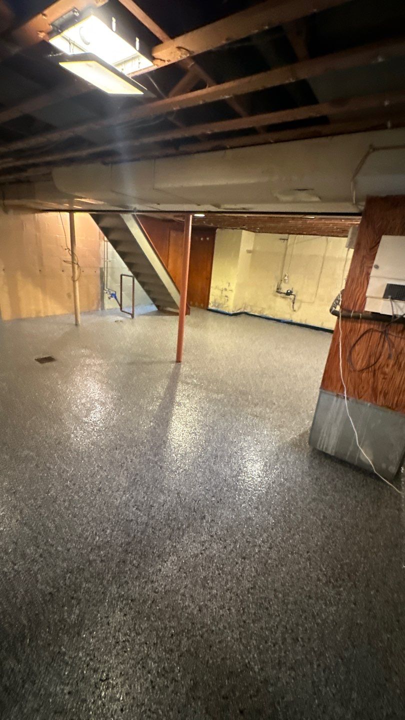 Basement + Garage Project in Pittsburgh by Floors in a Day, Inc