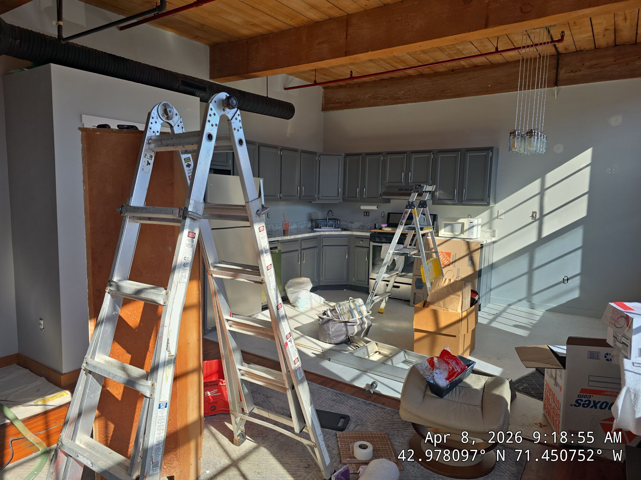 Interior Painting and Wall Prep for Industrial Loft in Manchester by The Persnickety Painters
