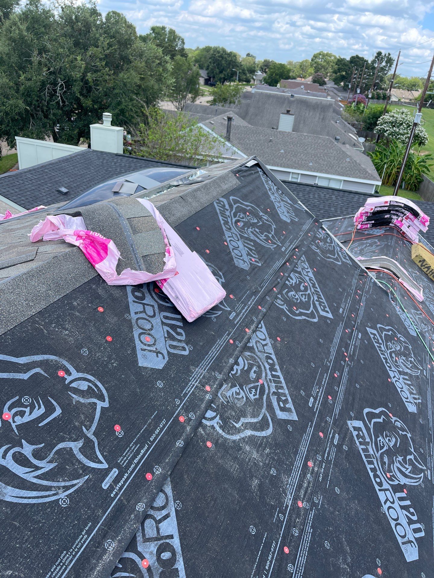 Residential Roofing Installation using Owen's Corning Duration (Lifetime) Shingles by Roof Repair Company