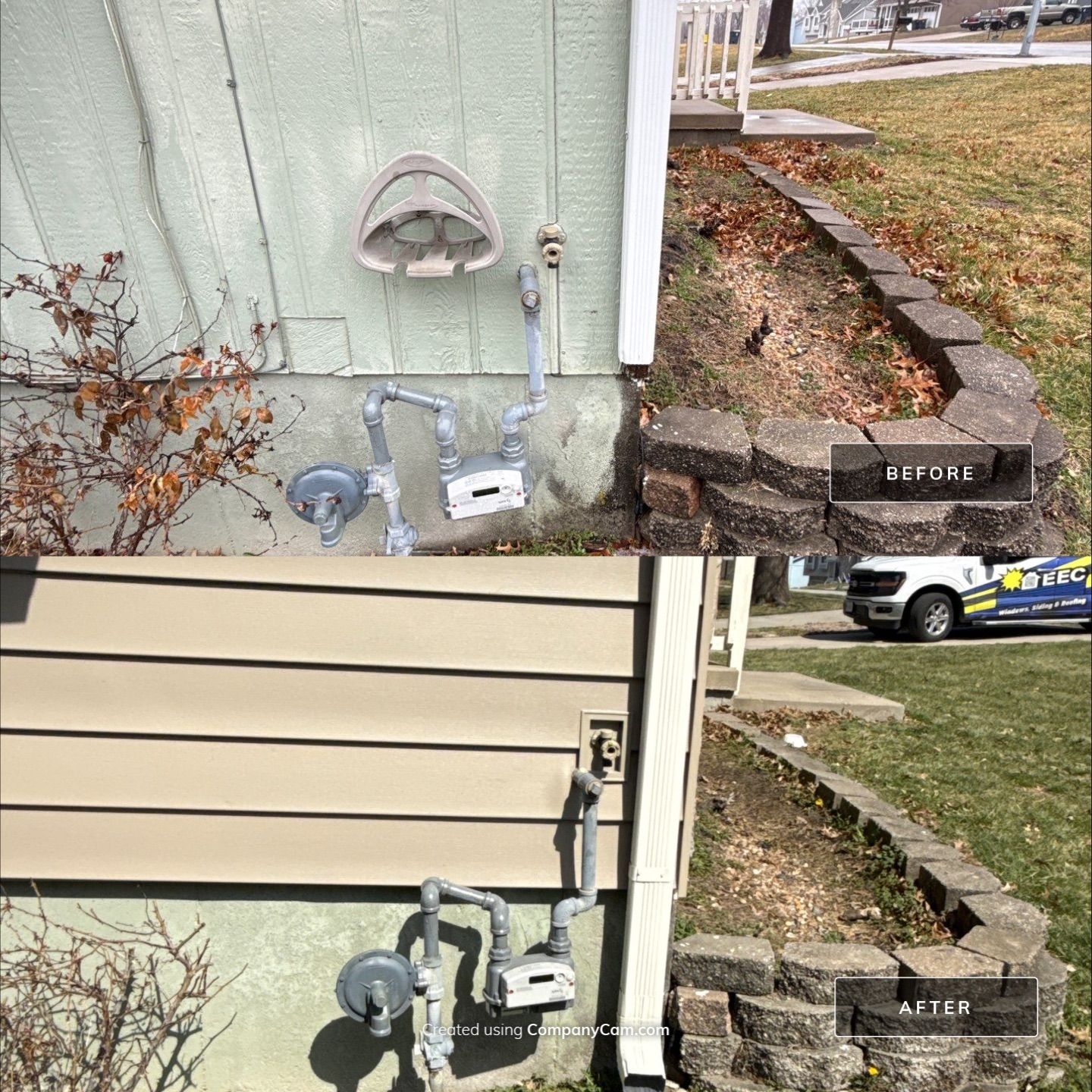 Kansas City Horizontal Vinyl Siding Installation for Split-Level Residence by EEC Windows, Siding & Roofing