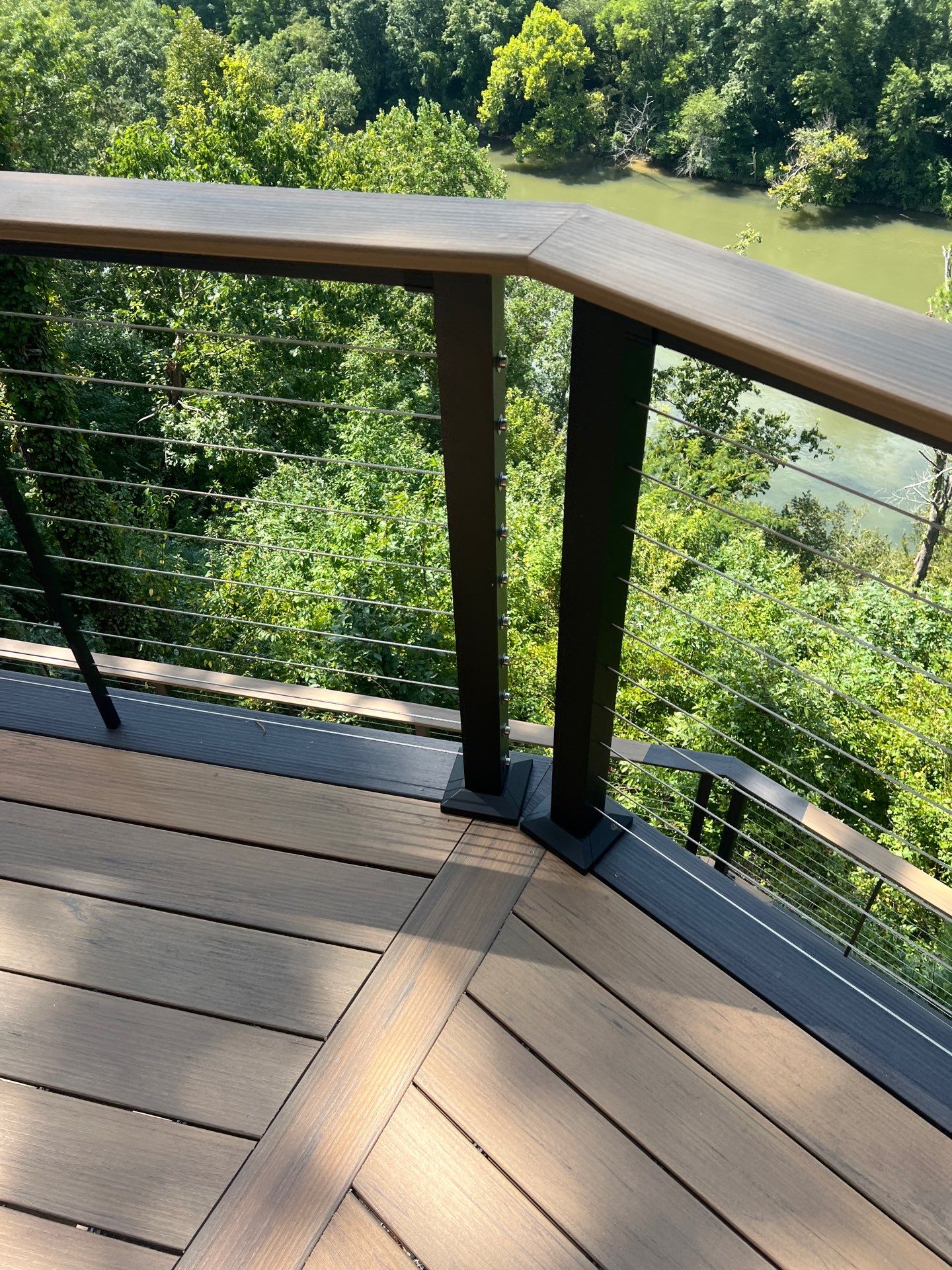 TimberTech Deck Replacement with Metal Cable Railing in Atlanta, GA by Nelson Exteriors