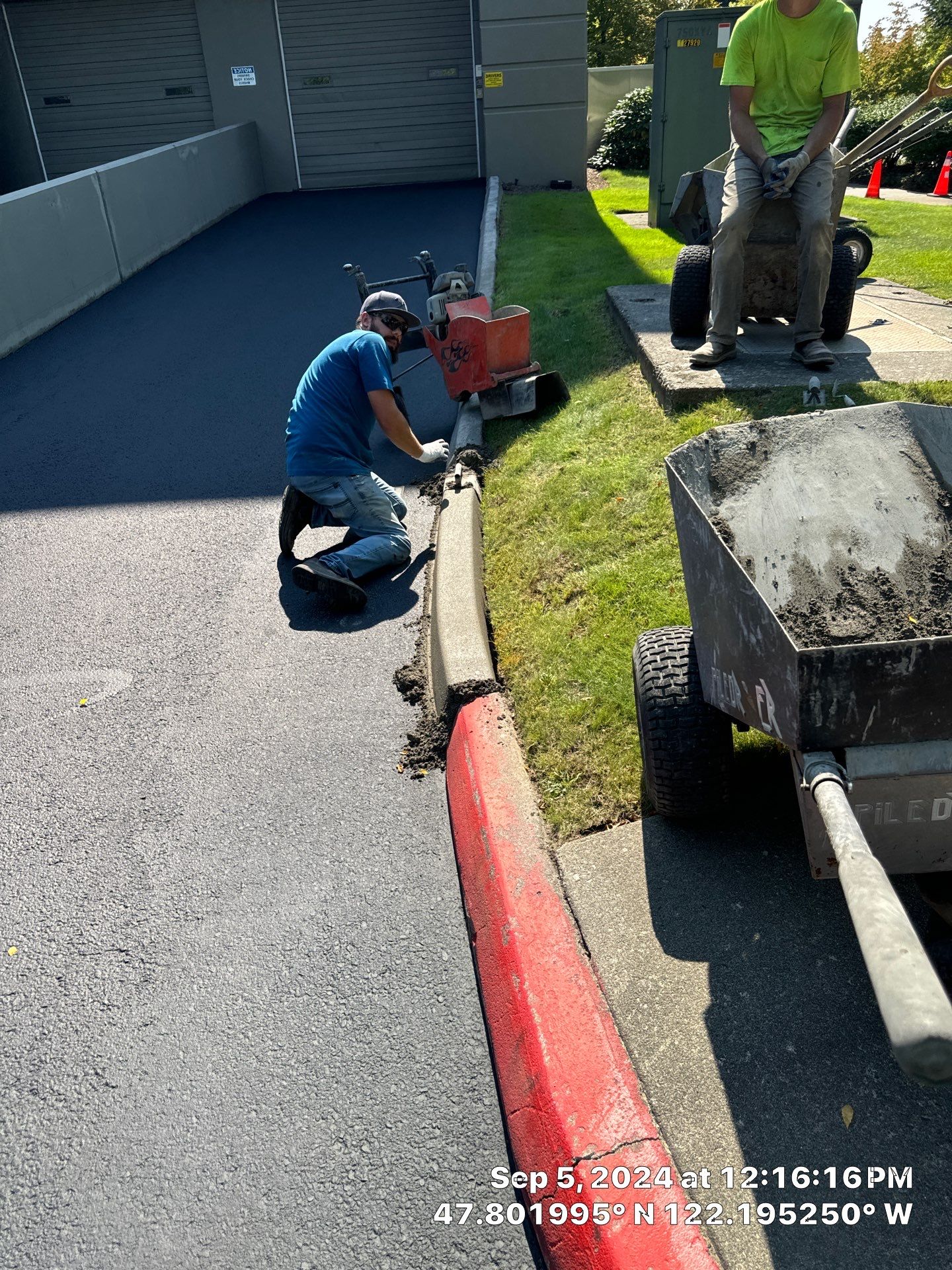 Kidder Matthews | Parking Lot Sealcoating & Striping with Concrete Curb & Patch Repairs  by Jireh Asphalt & Concrete Inc 