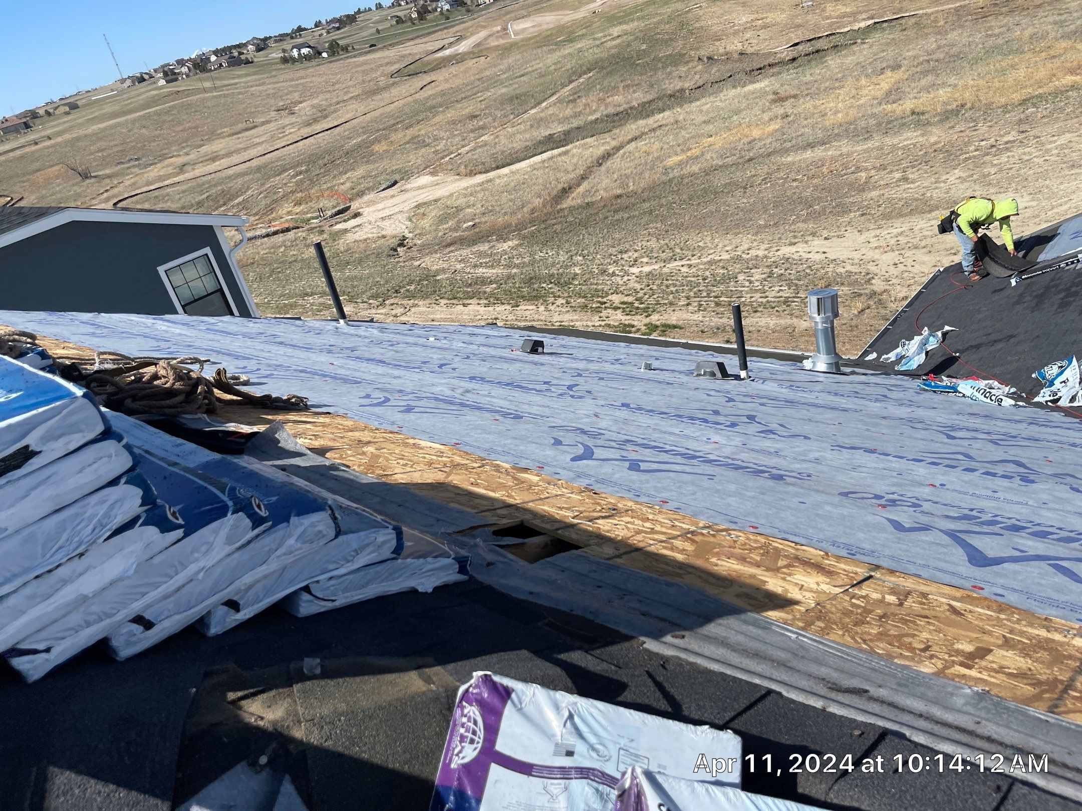 Residential Roofing Installation using Atlas Pinnacle Impact Black Shadow by Blue Peaks Roofing LLC 