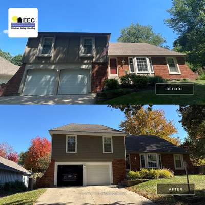 Complete Kansas City Exterior Remodel With IKO Roofing and Craneboard Siding