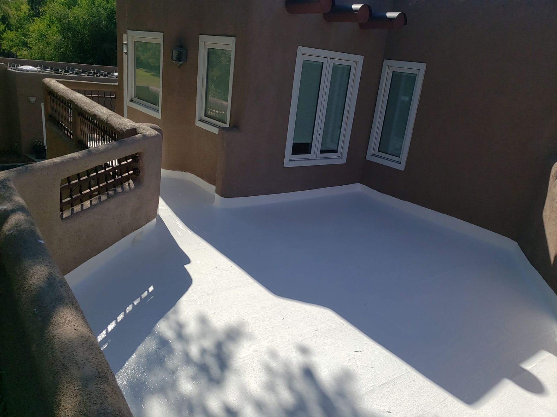 Residential roof application by SPF Services 