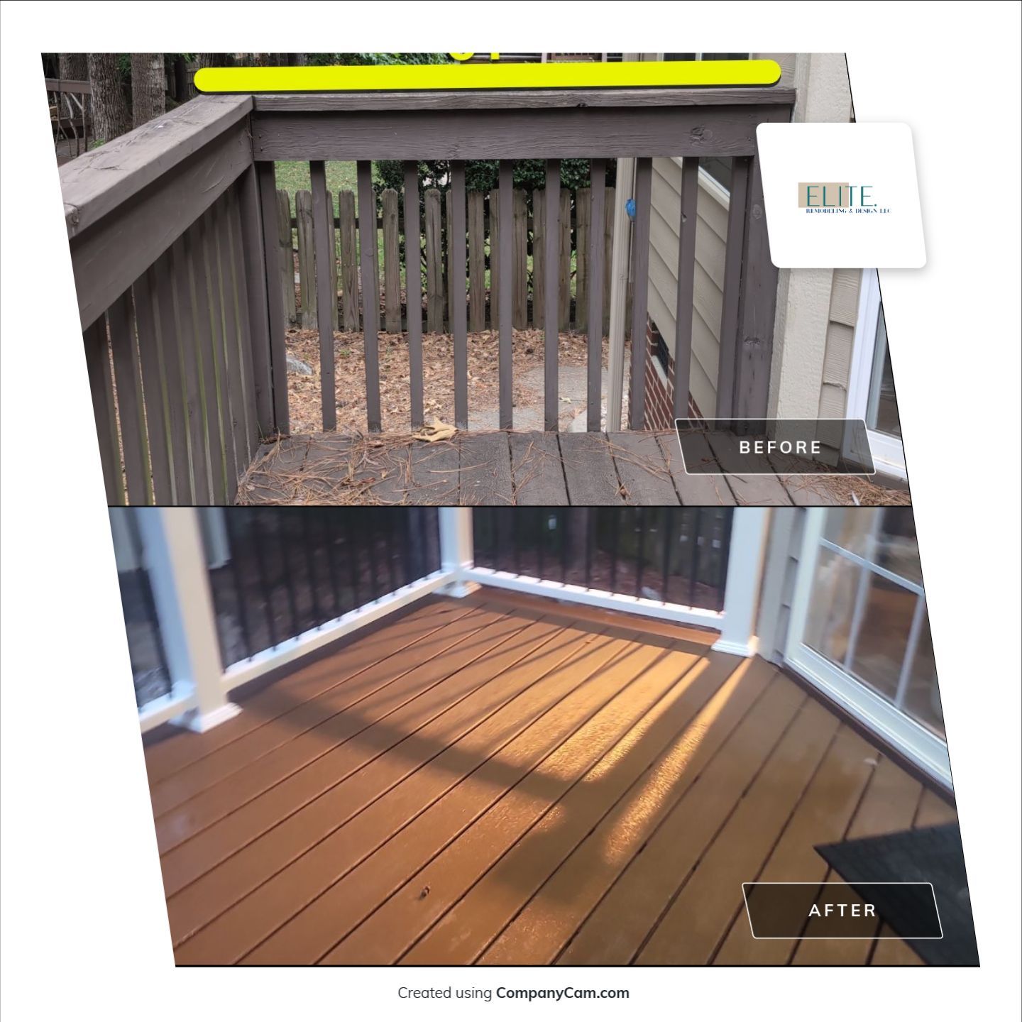 Fuquay-Varina Outdoor Upgrade – Composite Deck & Paved Landing by Elite Remodeling and Design LLC