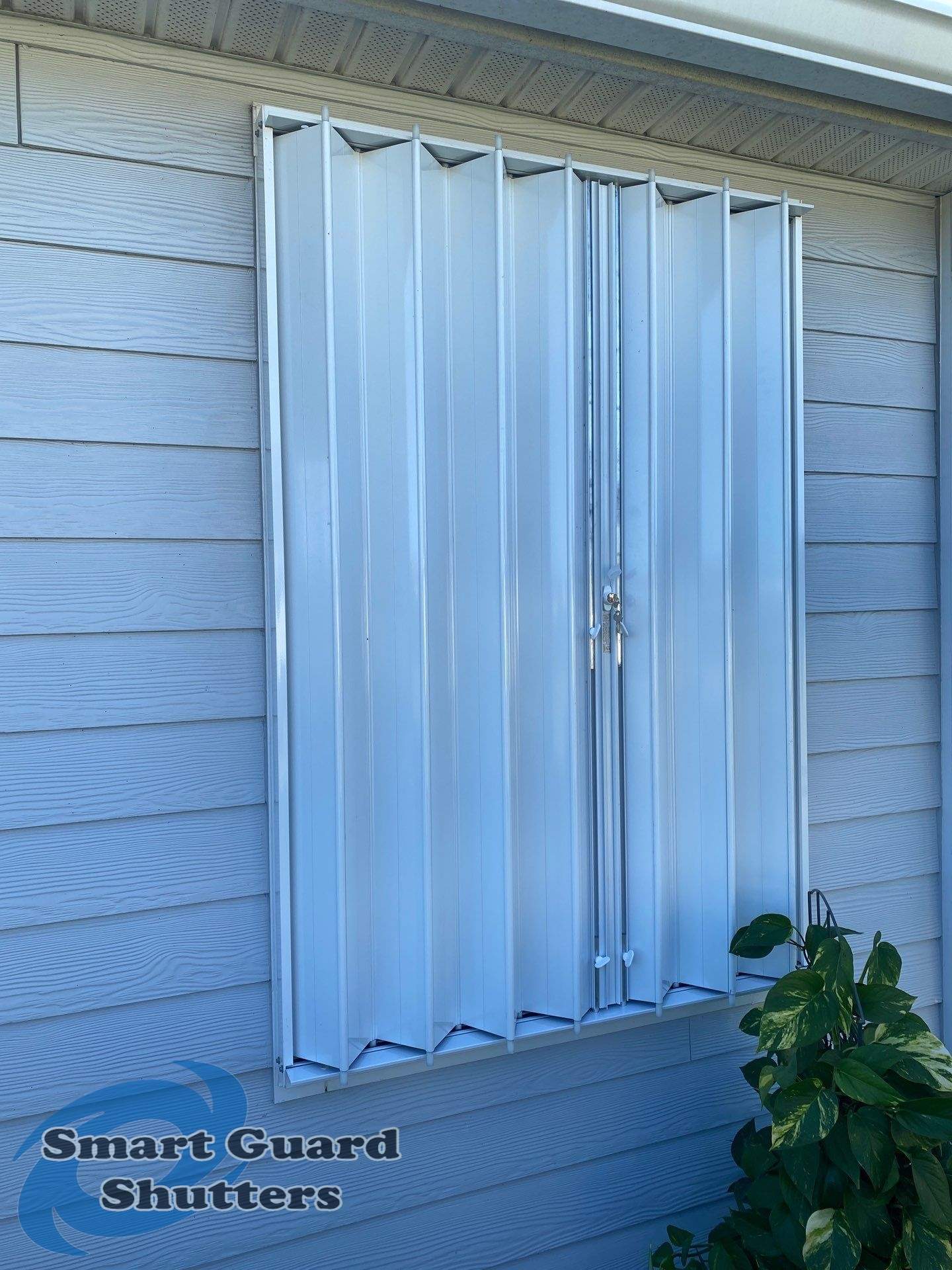 Hurricane Protection in White by Smart Guard Shutters