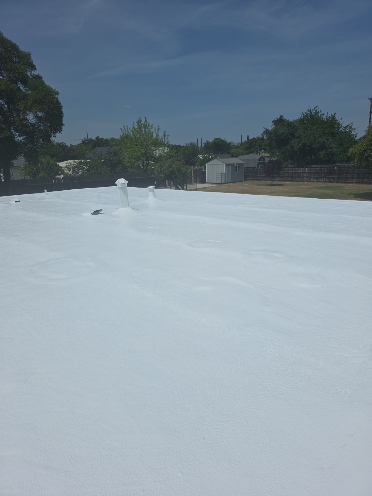 Foam Refurbish using Conklin Benchmark/PUMA XL coatings and spray foam by Straight Edge Roofing Inc