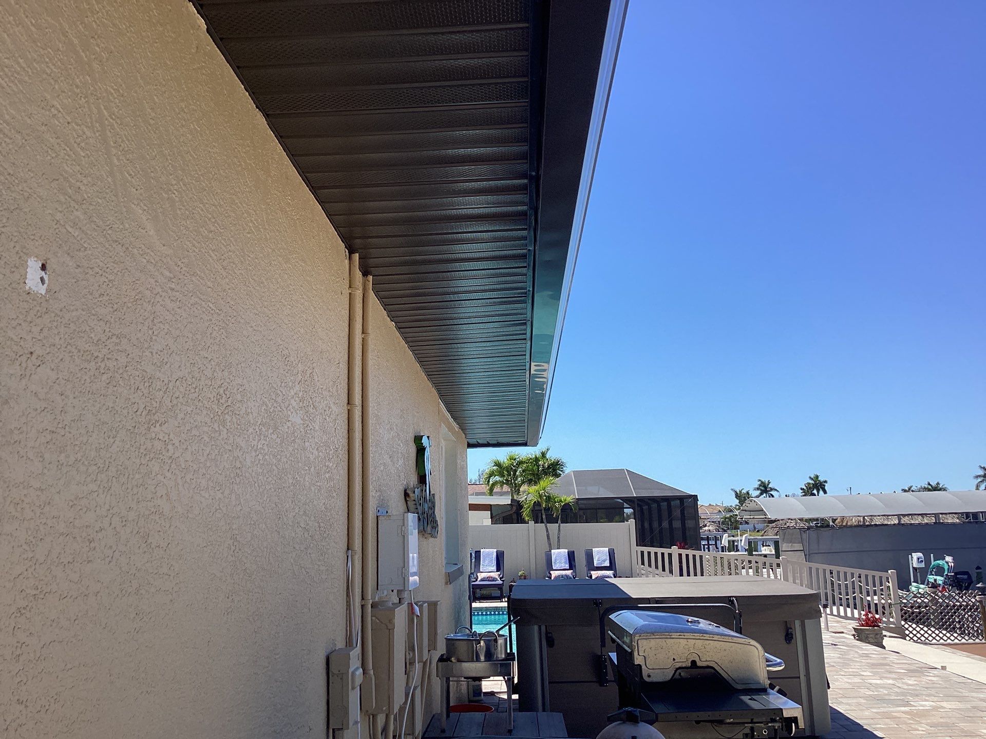 Musket Brown Gutter Installation and Soffit Fascia in Cape Coral FL by Gutter Professors