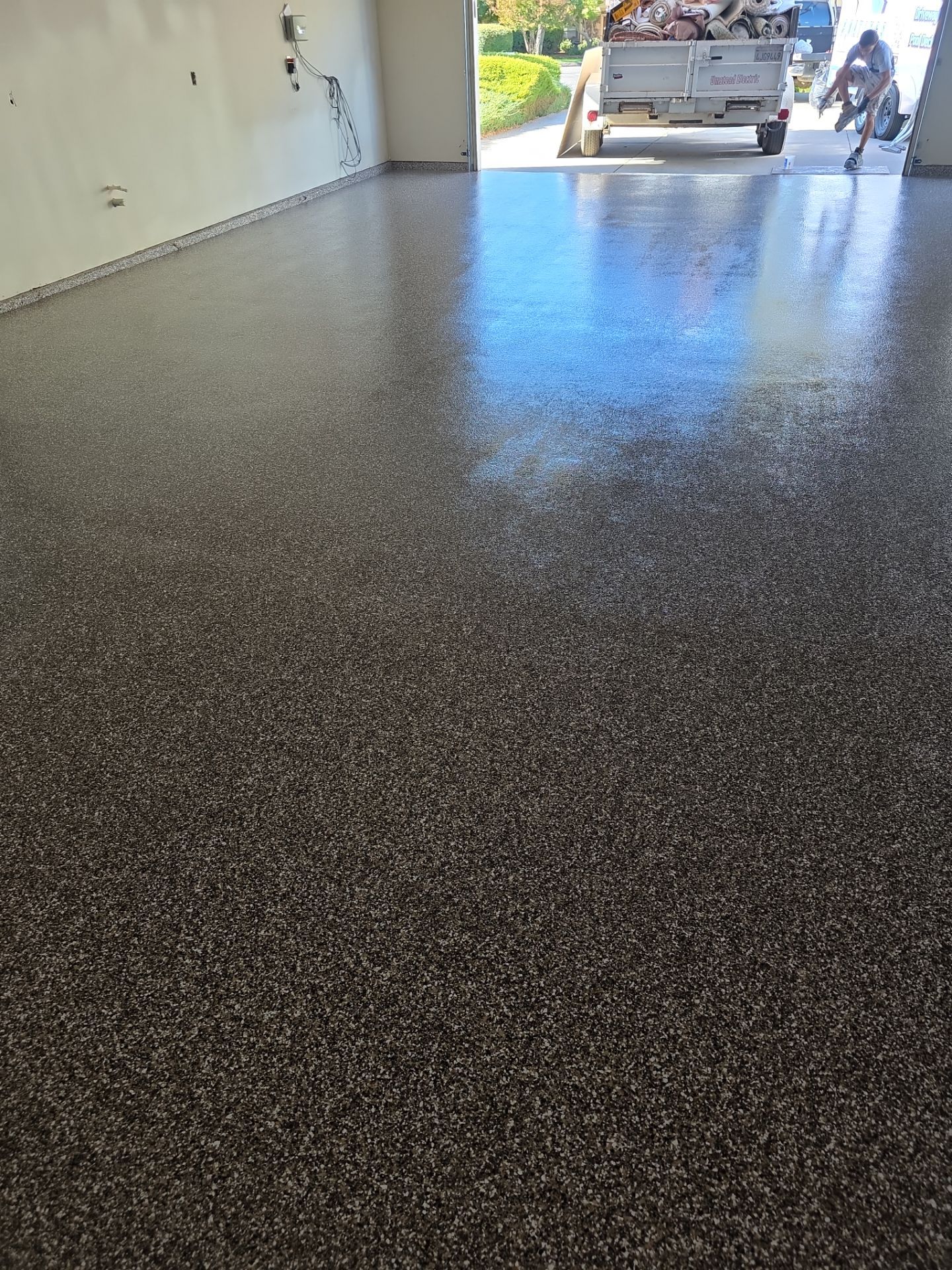 Simiron Autumn Brown Polyurea Garage Floor Coating in Paso Robles by MGP Coatings
