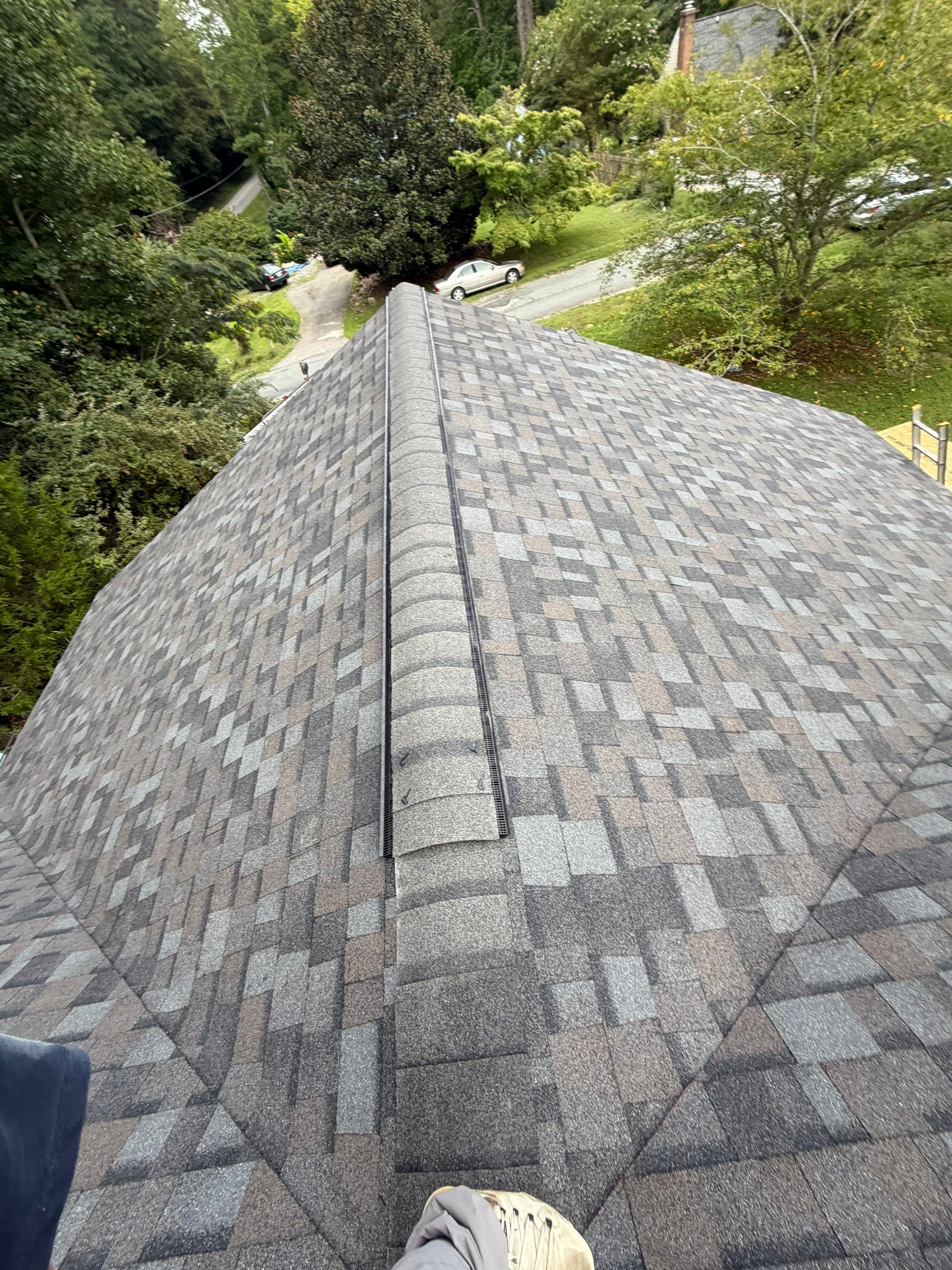 Asphalt Shingle Roof Replacement and Custom Porch Renovation in Hayes by Cade Construction