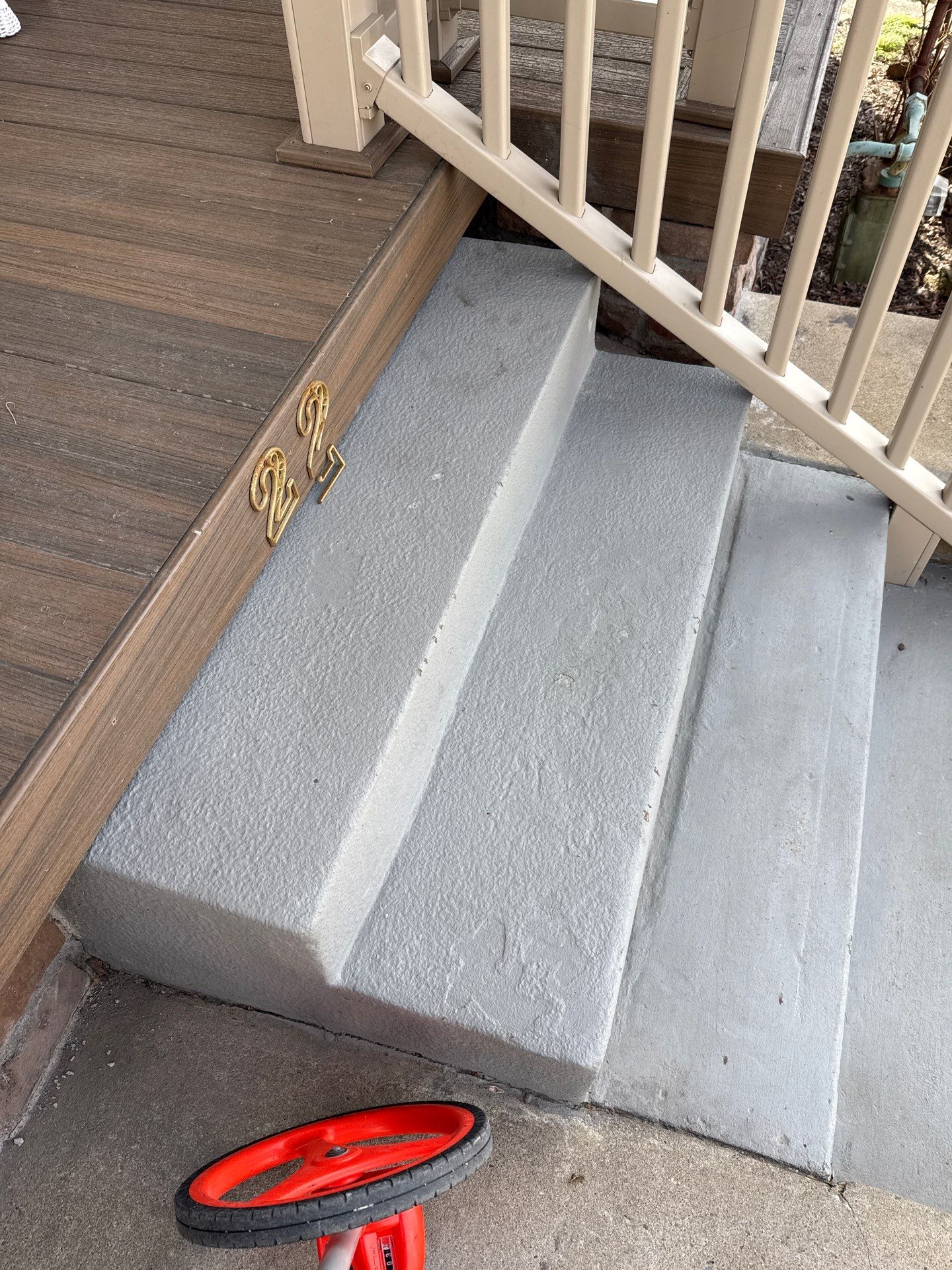 Porch & Steps Project in Manor by Floors in a Day, Inc