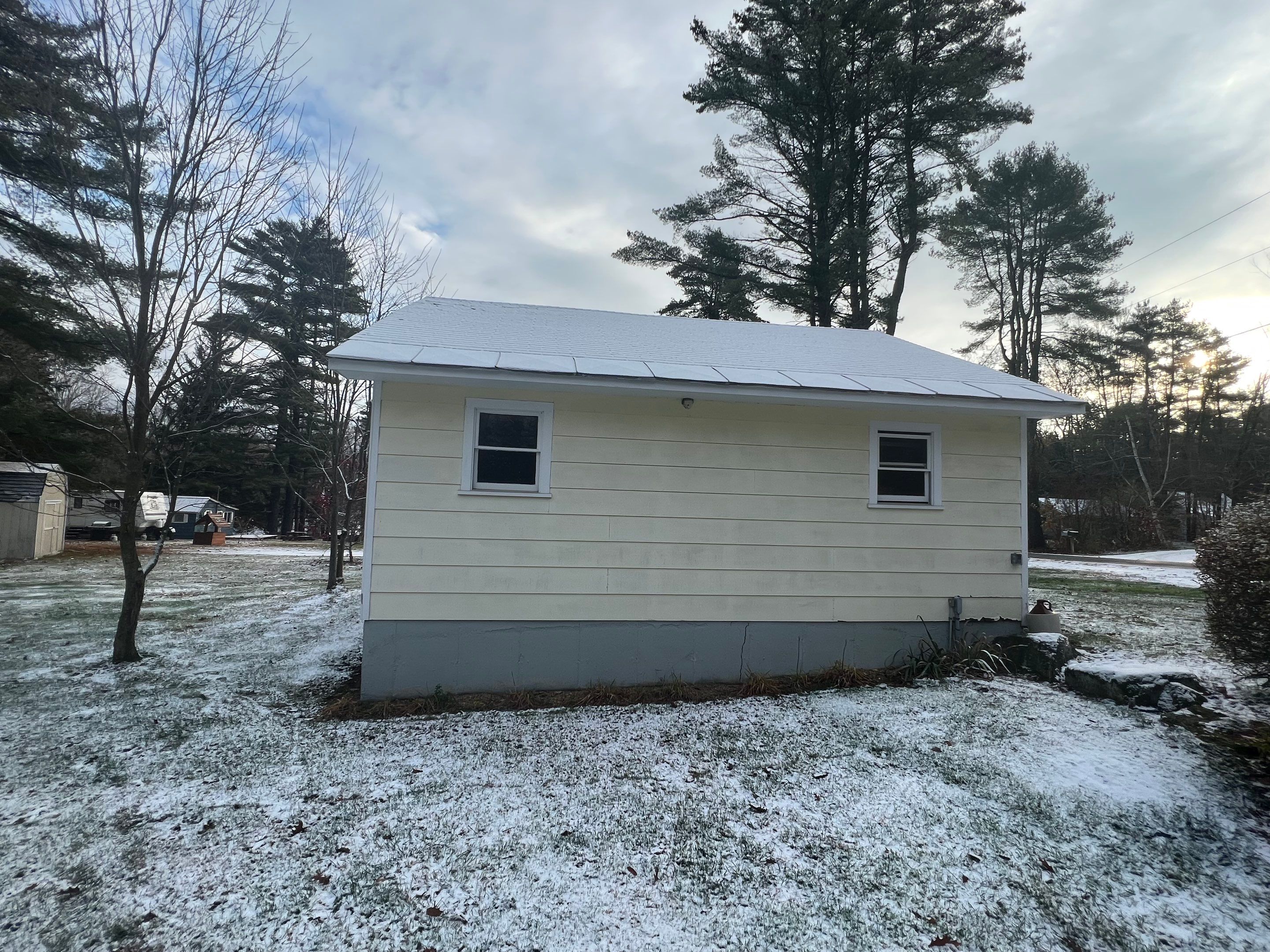 New Garage Roof In Merideth New Hampshire by Tall pine roofing