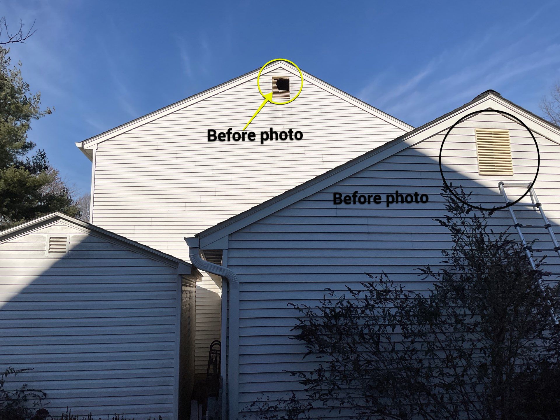Installed new gable vent by Alpha Design Services