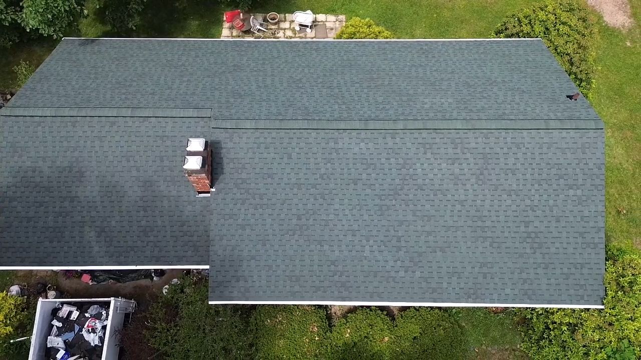 Atlas Pinnacle, Color, Woodland Green, Drip Edge, Color, White by Eagle Eye Roofing