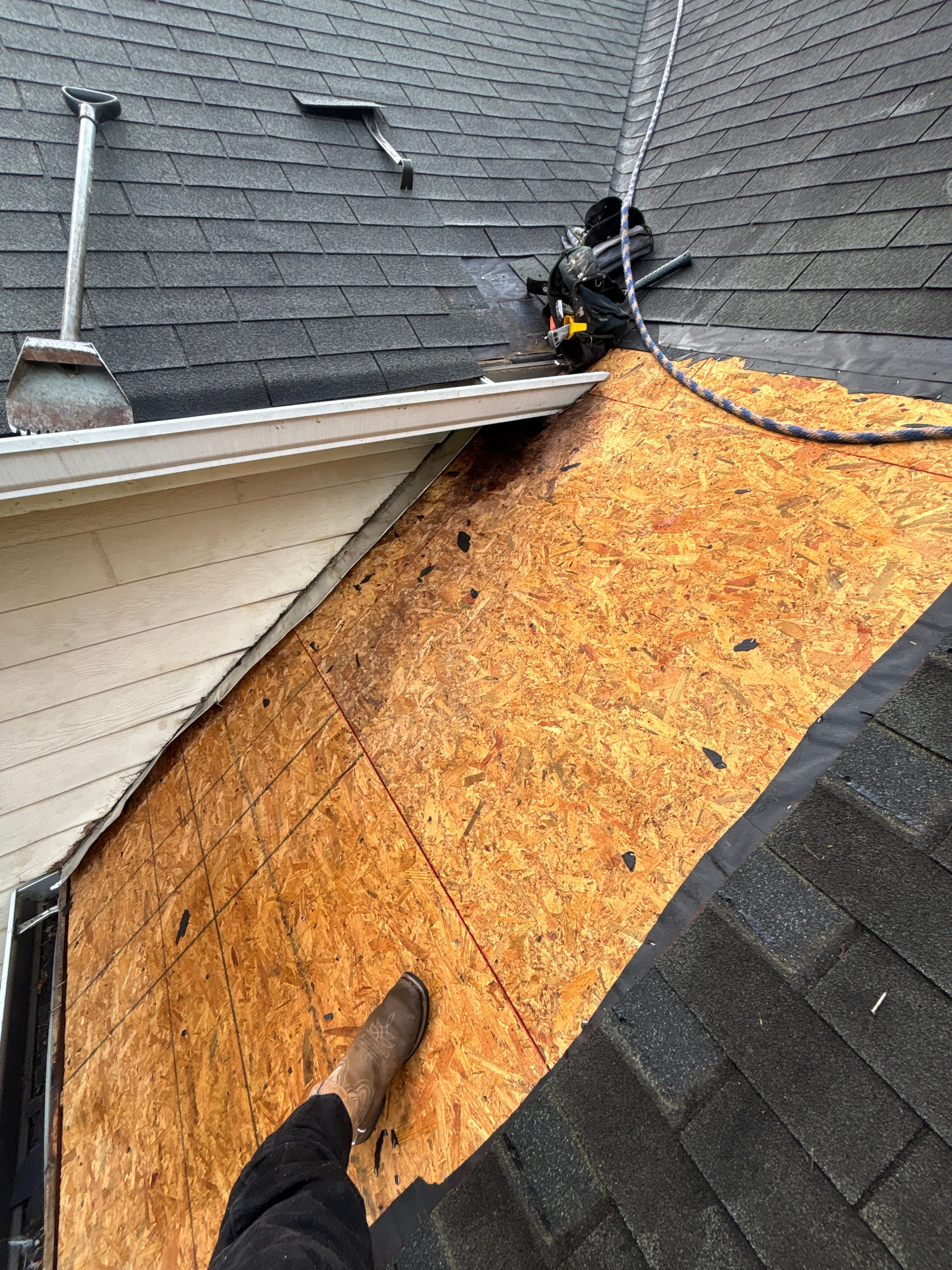 Roof repair by Deerfield Roofing LLC