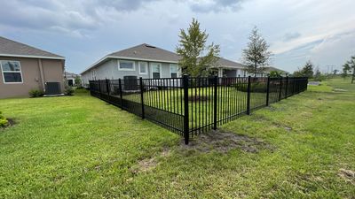 Aluminum Fence Installation In North River Ranch using Black 3 Rail Aluminum Fence