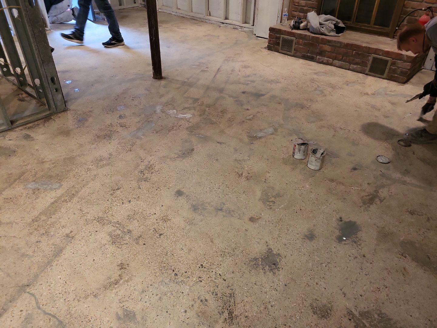Basement Concrete Floor Coating with Penntek Flake System by Spectrum Painting, LLC