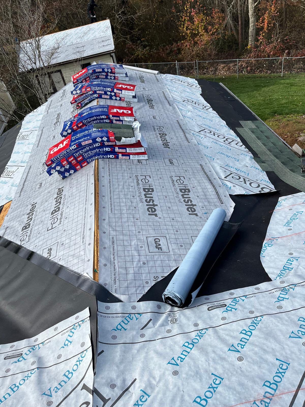 Residential Roofing Installation using GAF Timberline HDZ Hunter Green by Rainstoppers Roofing