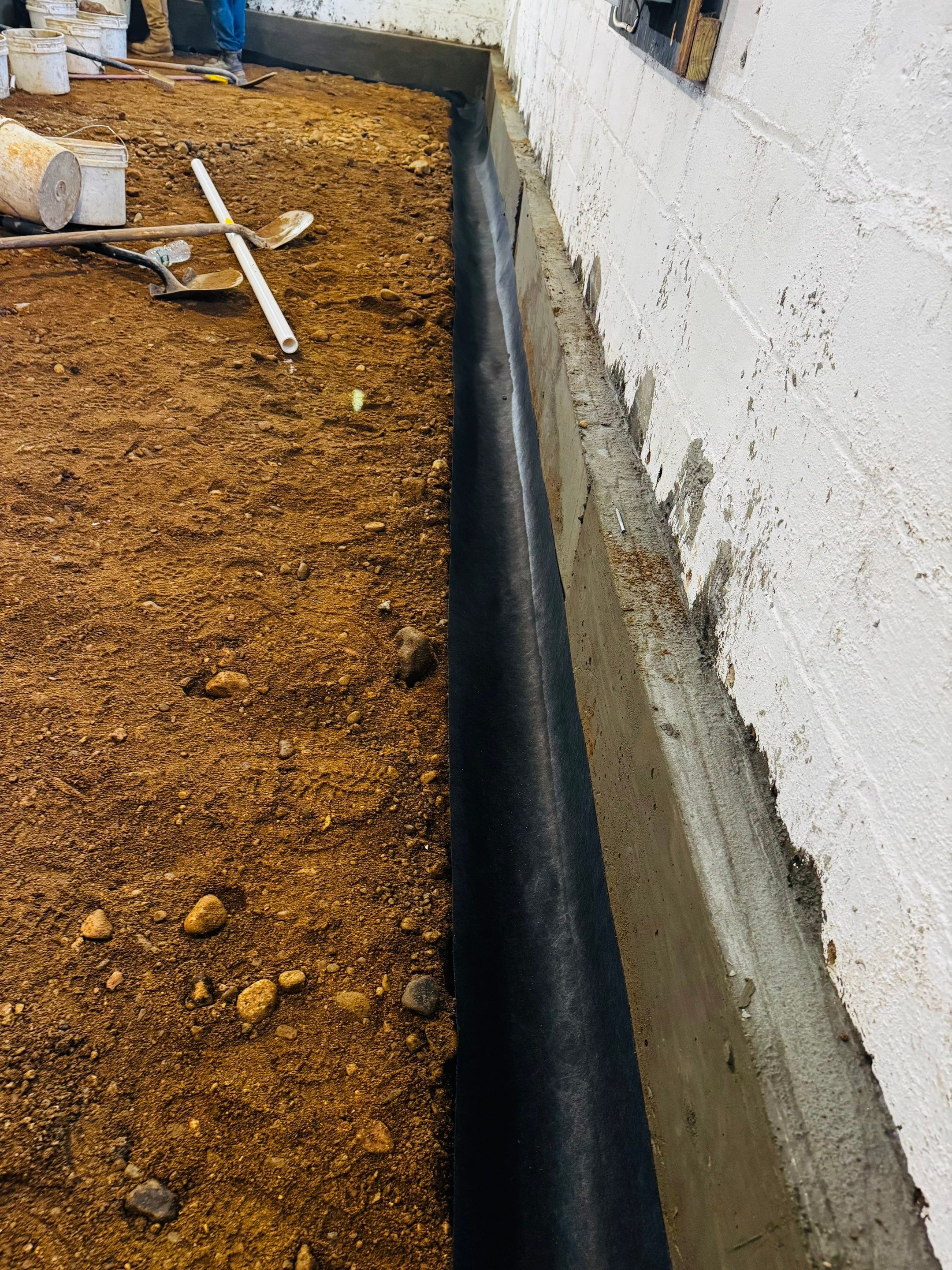 Concrete Floor Replacement and Interior French Drain Project in Morris Plains, New Jersey by Pure Service Pro, LLC 