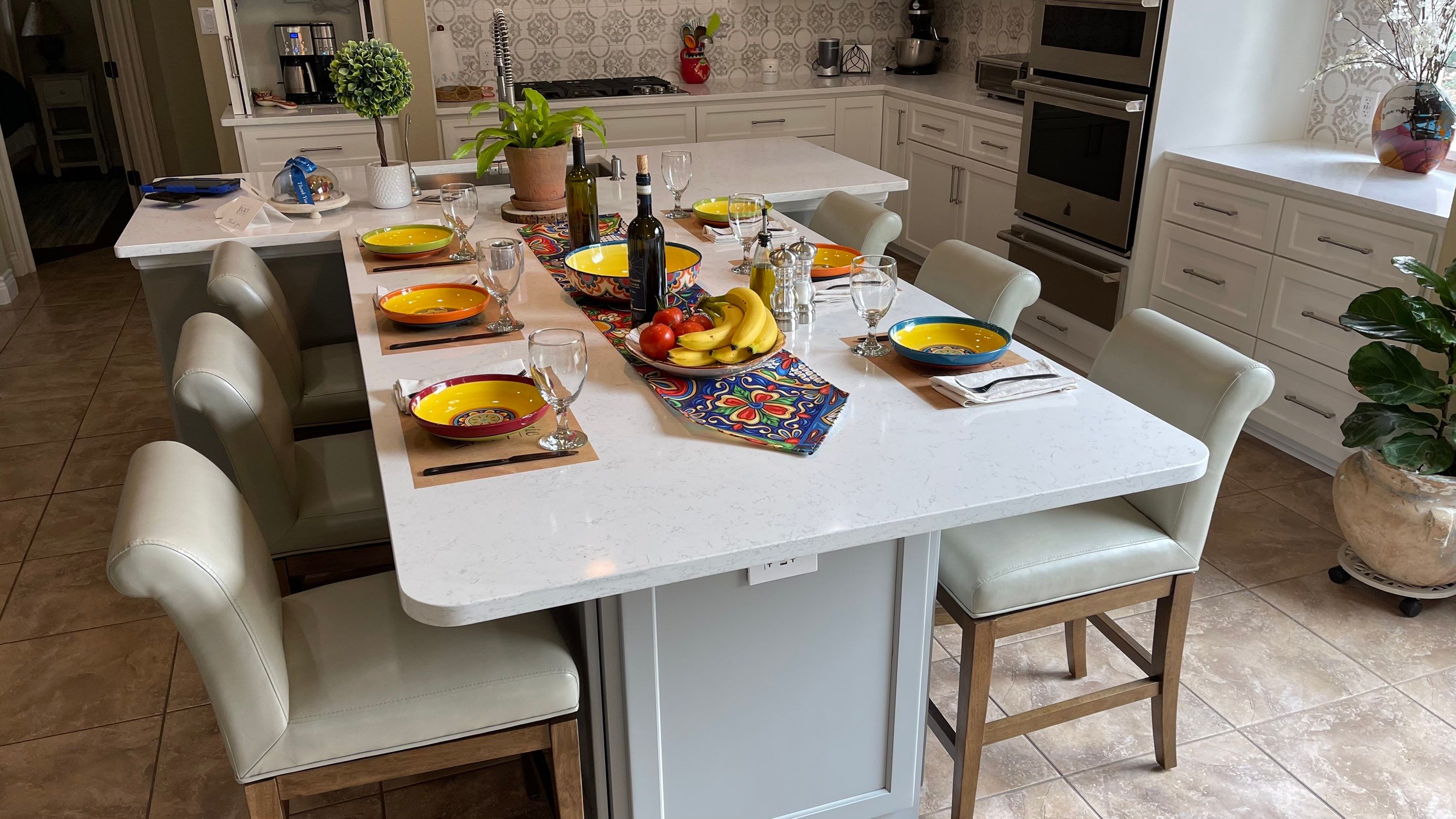 Rogers Ranch Kitchen Remodel | Reoriented Island & Custom White Cabinetry by Legacy Bath and Kitchen 