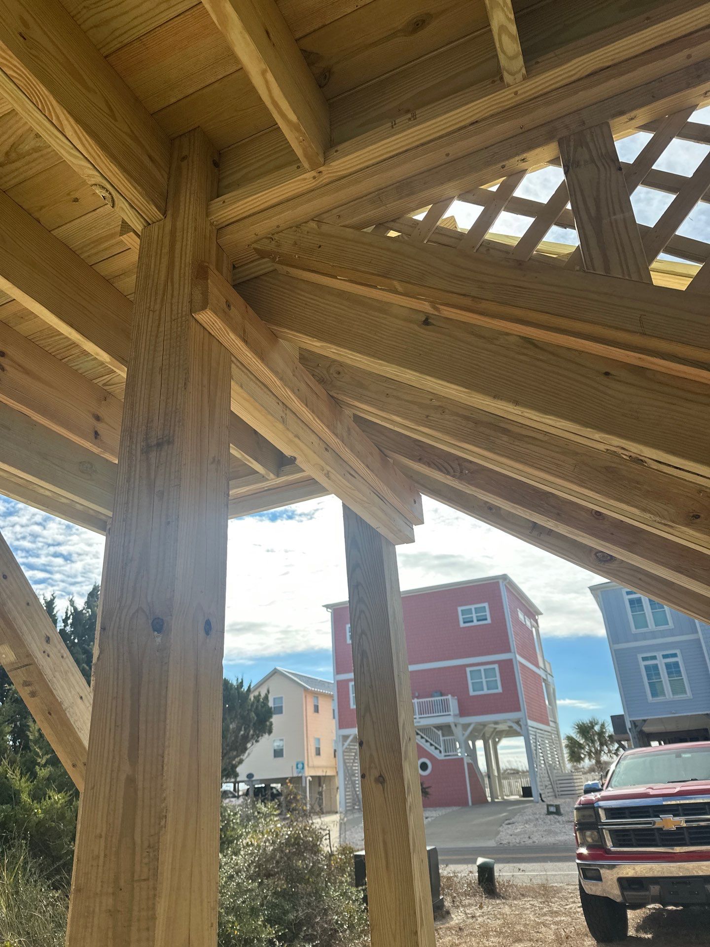 Deck Construction in Oak Island, NC | Coastal Outdoor Living Project by RGR Construction and Roofing, LLC