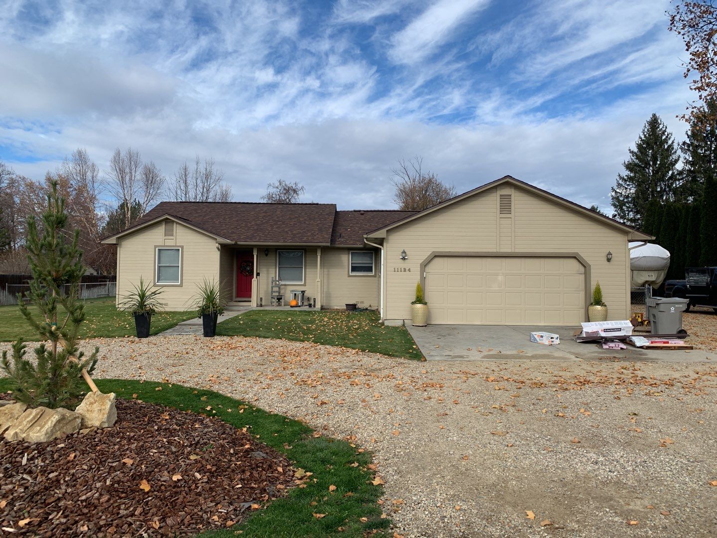 Star Idaho Single level roofing replacement using Duration Brownwood by ID Roofing LLC