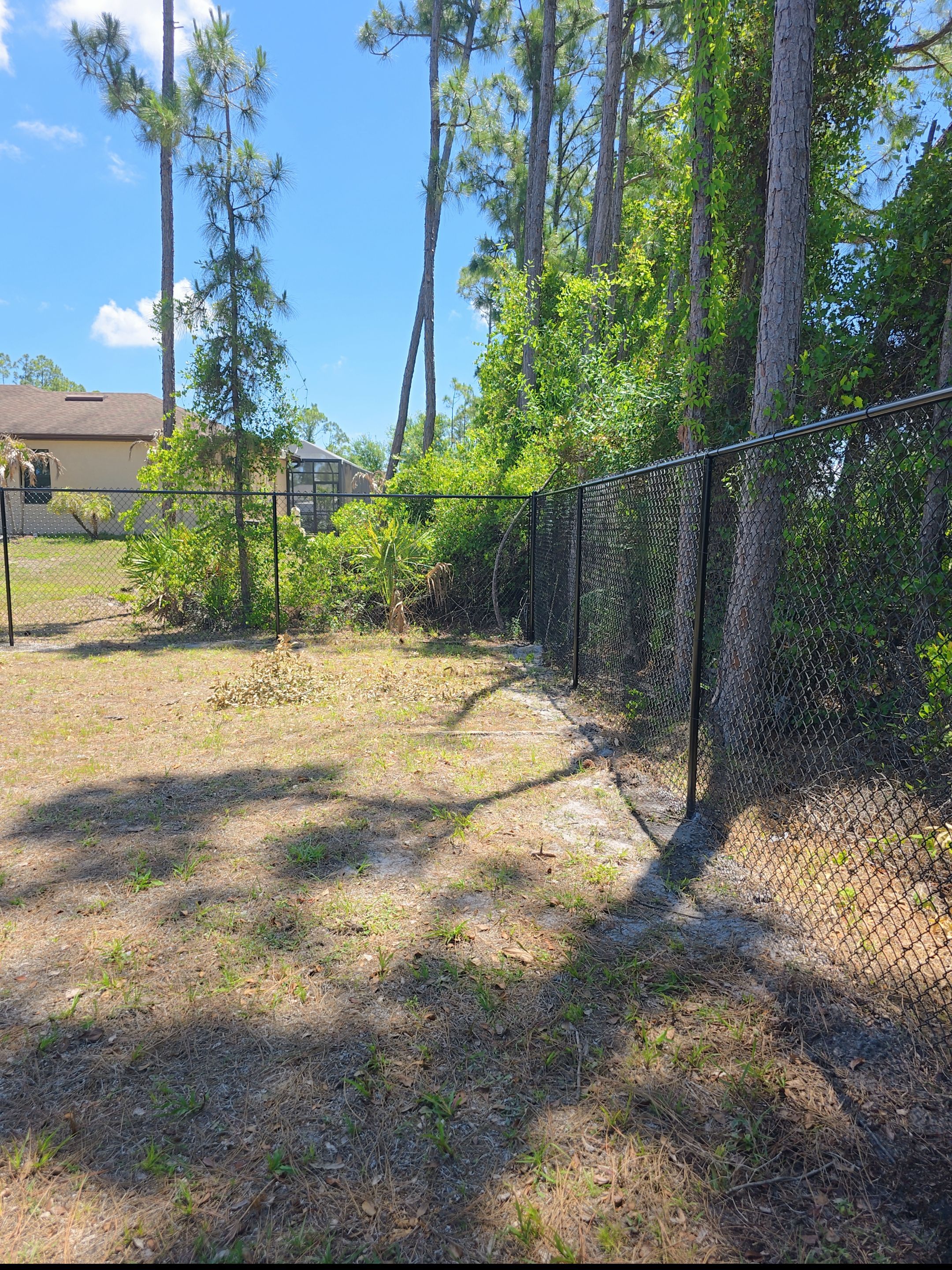 Black Chain Link Fence in North Port by True Fence LLC