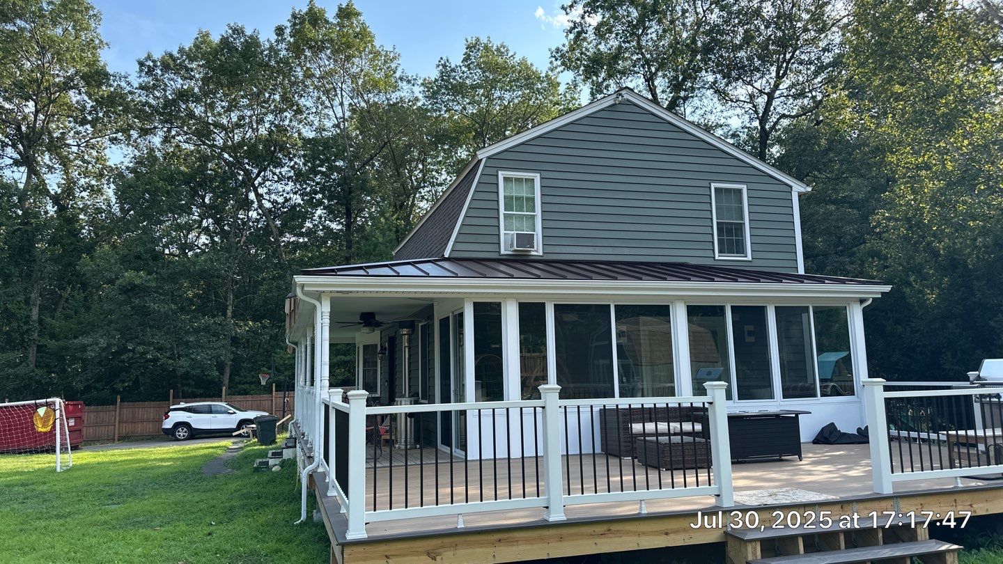 Full Roof Replacement & Farmers Porch Restoration – Asphalt + Standing Seam Metal by Mighty Dog Roofing of Greater Middlesex County
