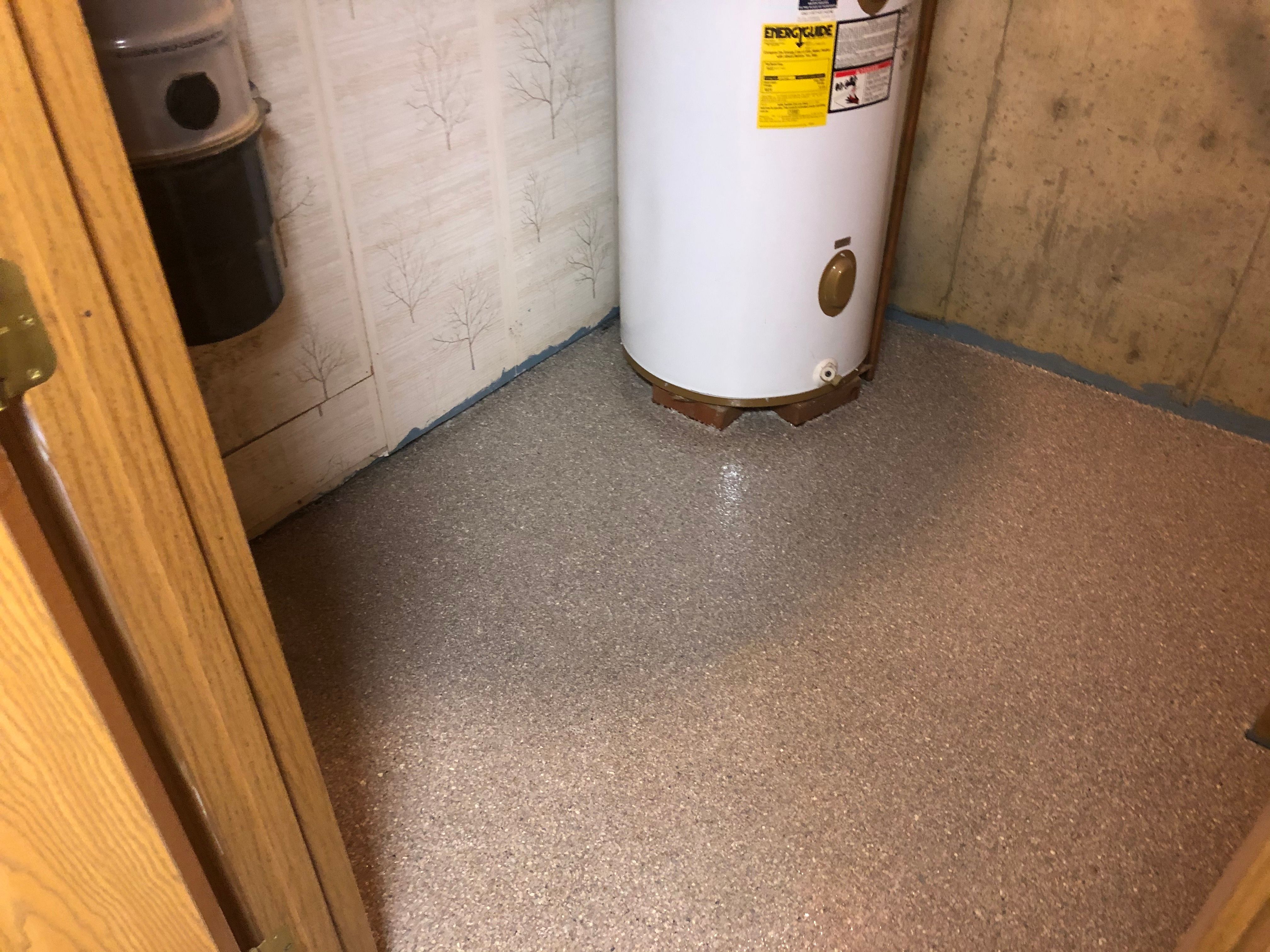 Basement Floor using Fieldstone by Your1DayFloor.com