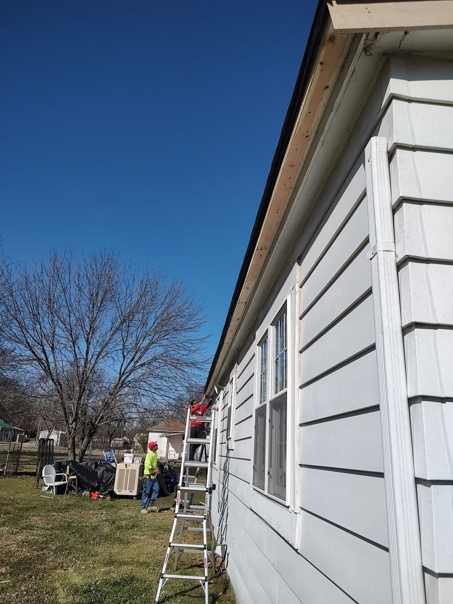Storm damage restoration project by In & Out Construction & Remodeling, LLC