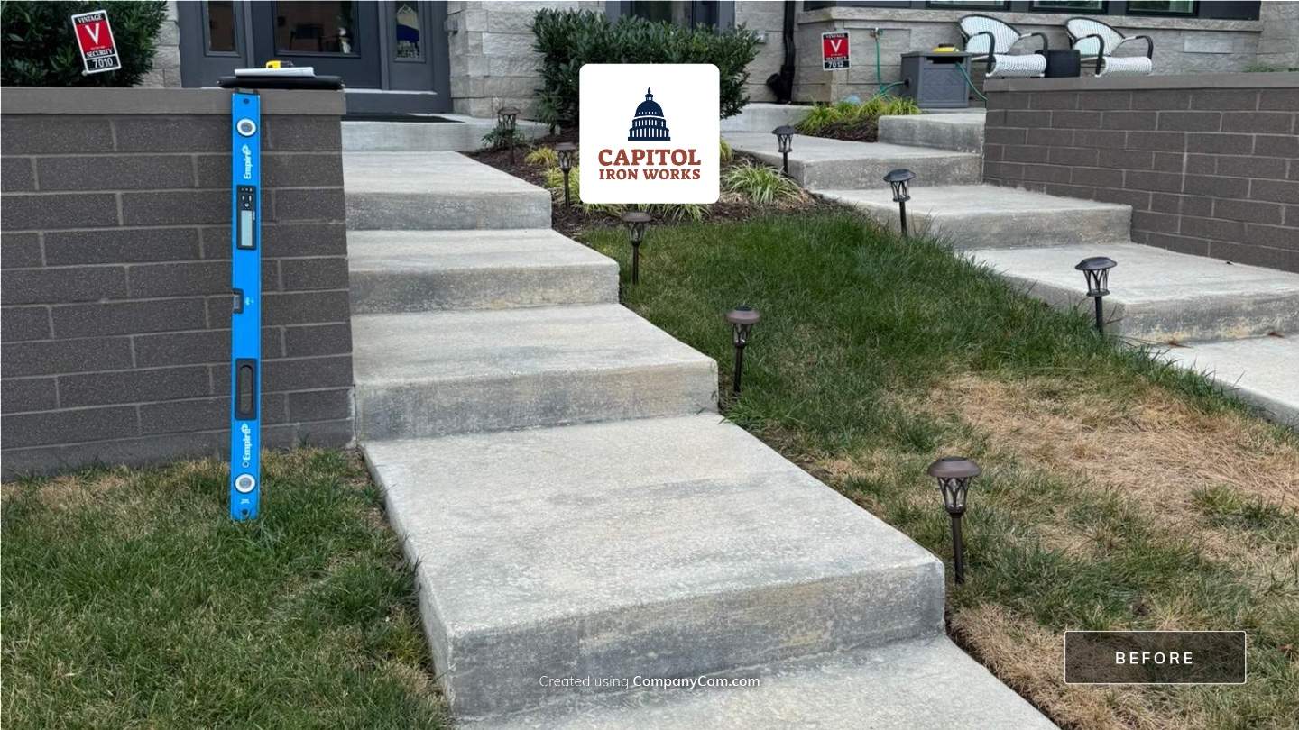 Minimalist Custom Handrail with Square & Rectangular Tubing – Bethesda, MD by Capitol Iron Works