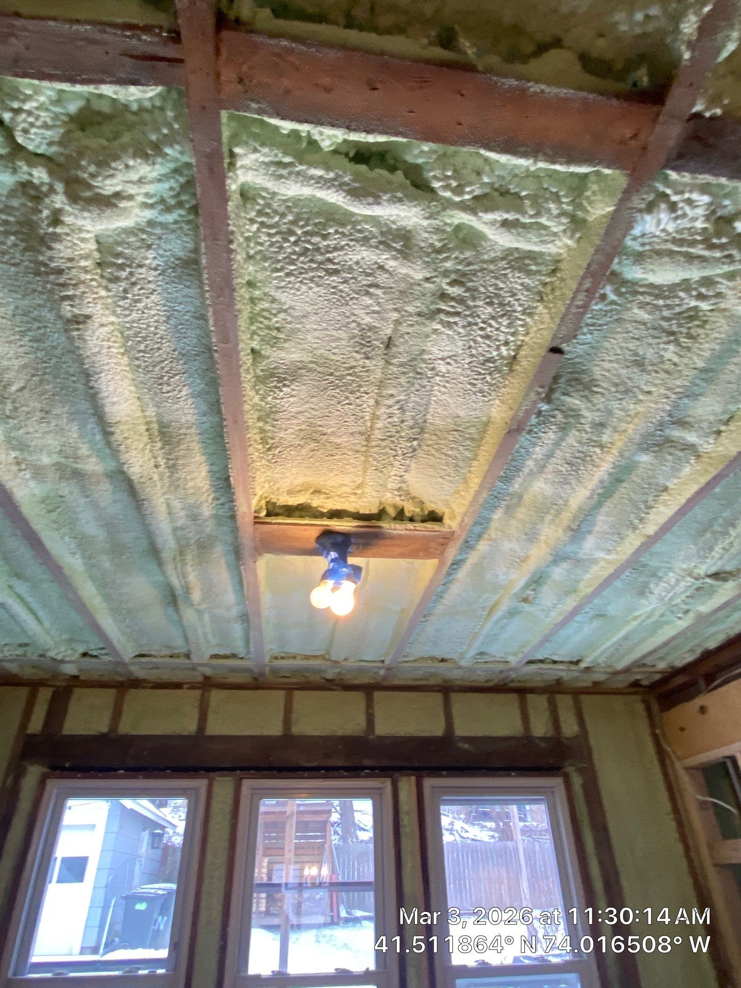 Attic Insulation using open cell spray foam by NYS Foam & Energy