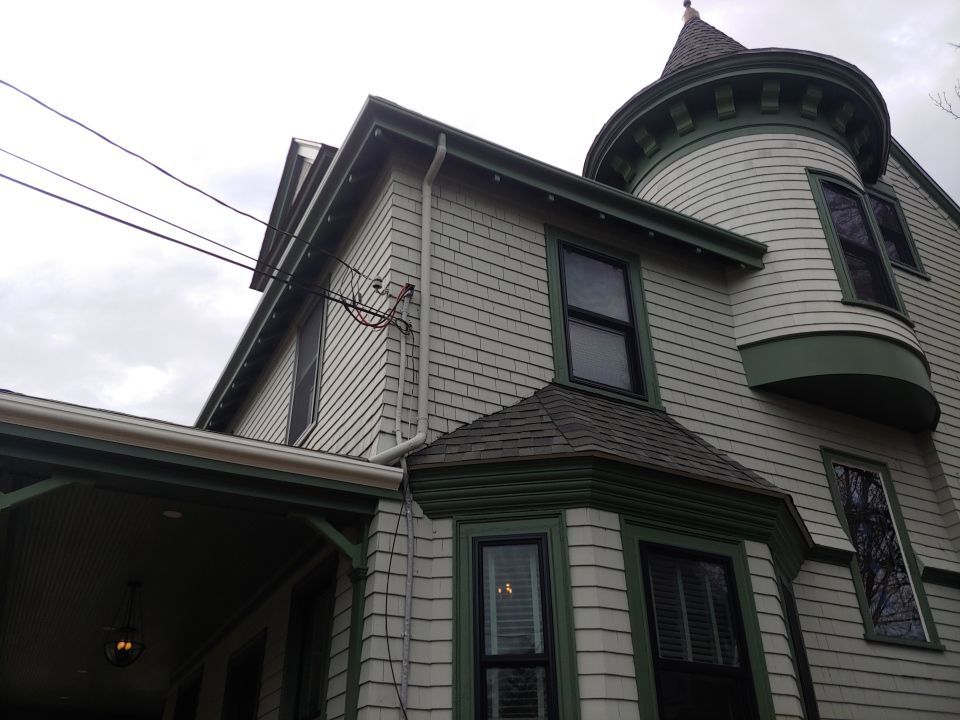 Gutter Installation using 4x5 FiberGlass Gutter with Moulding in Newton, MA by Gutter Pro Enterprises