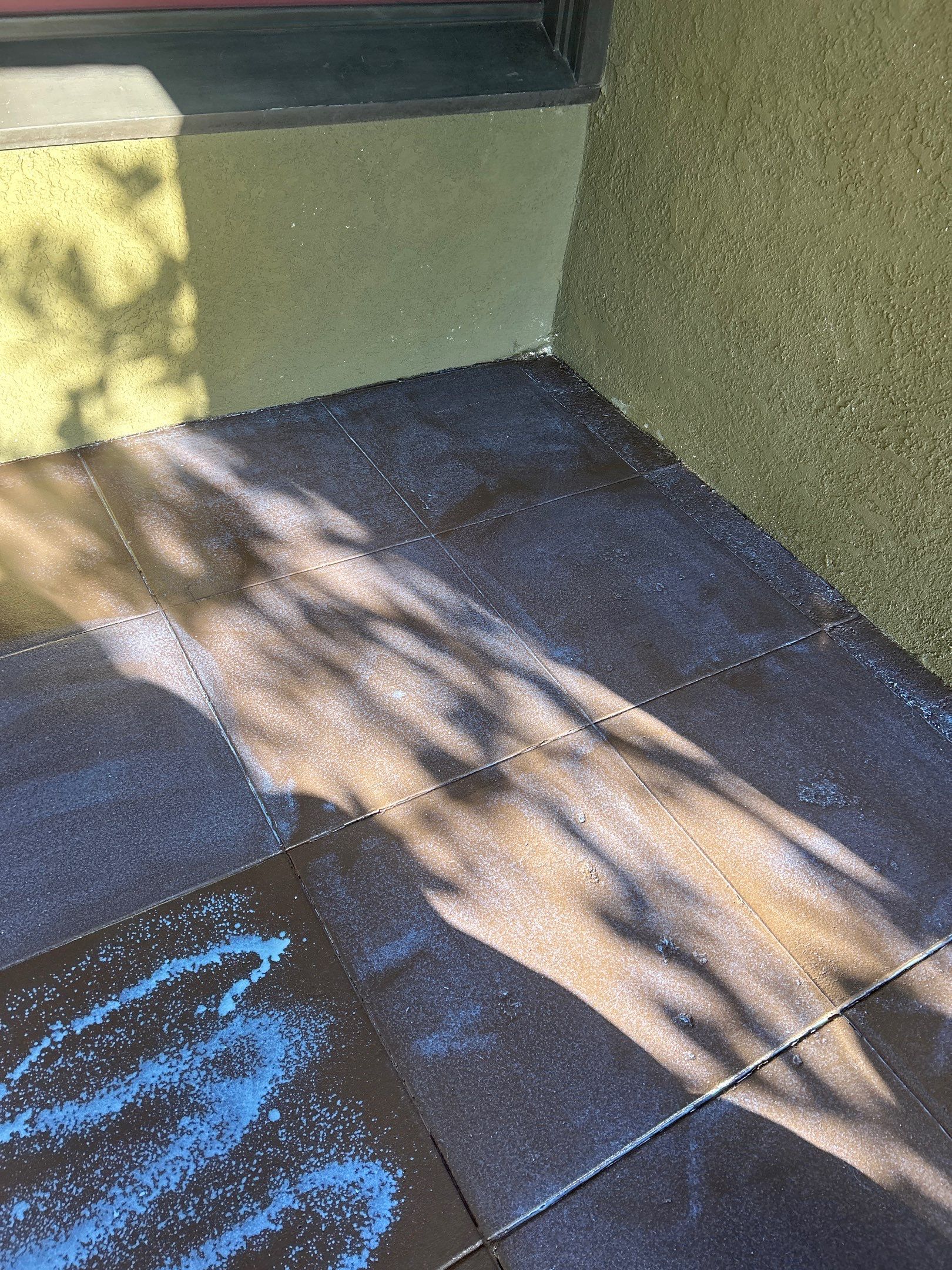 Sandblastig & Staining Front Concrete Porch In Los Angeles, CA by La Power Washing Inc