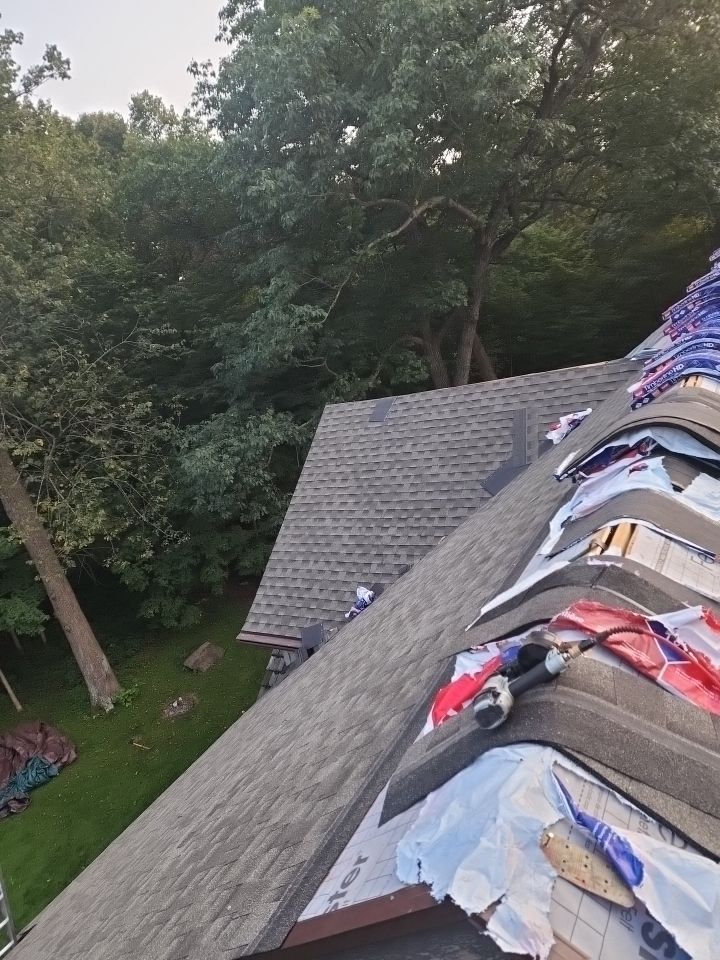 Roof Installation on Home, Garages, and Gazebo with GAF HDZ Shingles in Cedarburg, WI by Gellings Roofing and Siding LLC