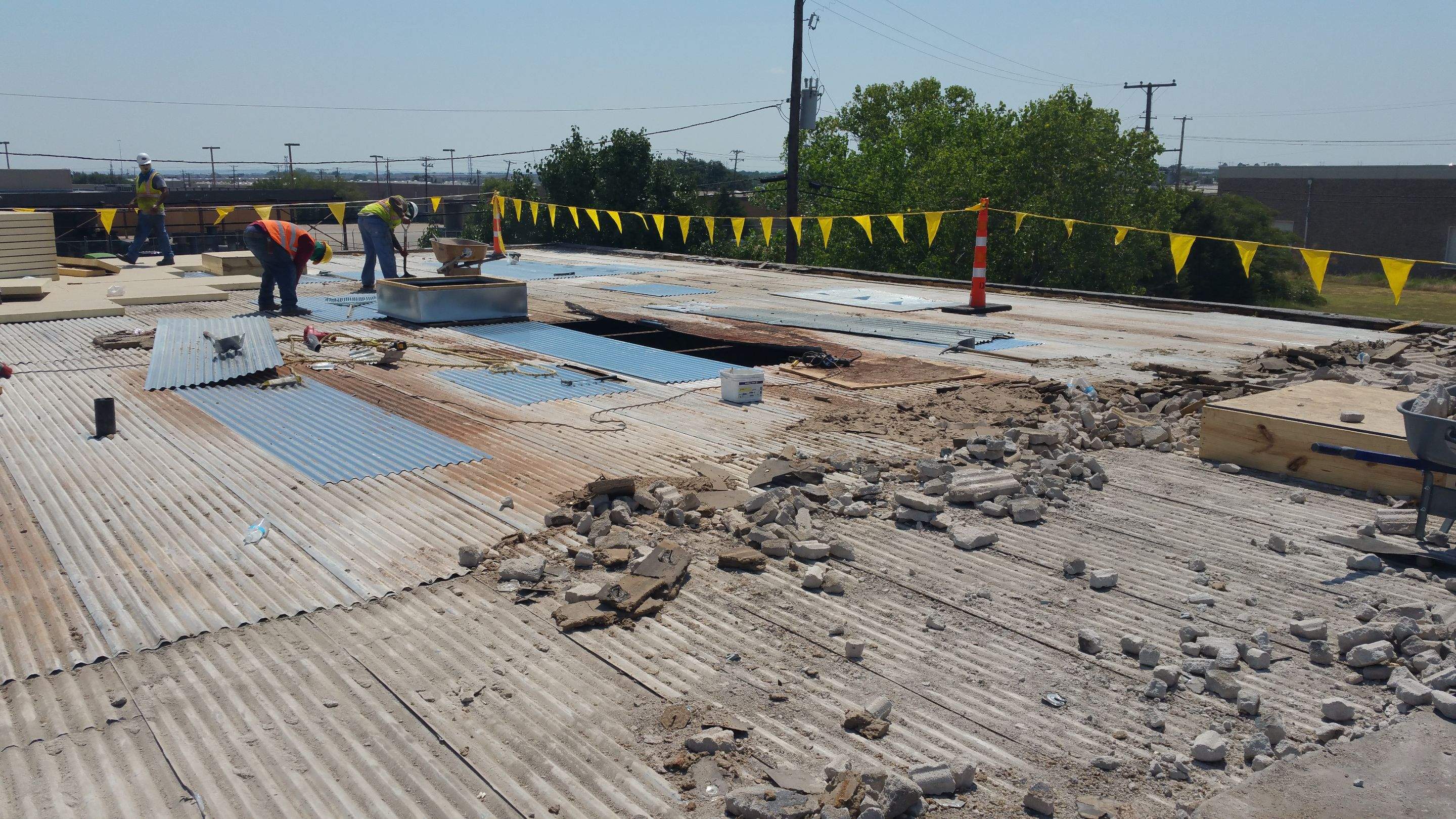 Massive Storm Damage Project - Factory in Arlington by First United Roofing & Construction