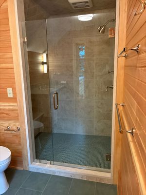 Bathroom Remodel using Tempered Shower Glass