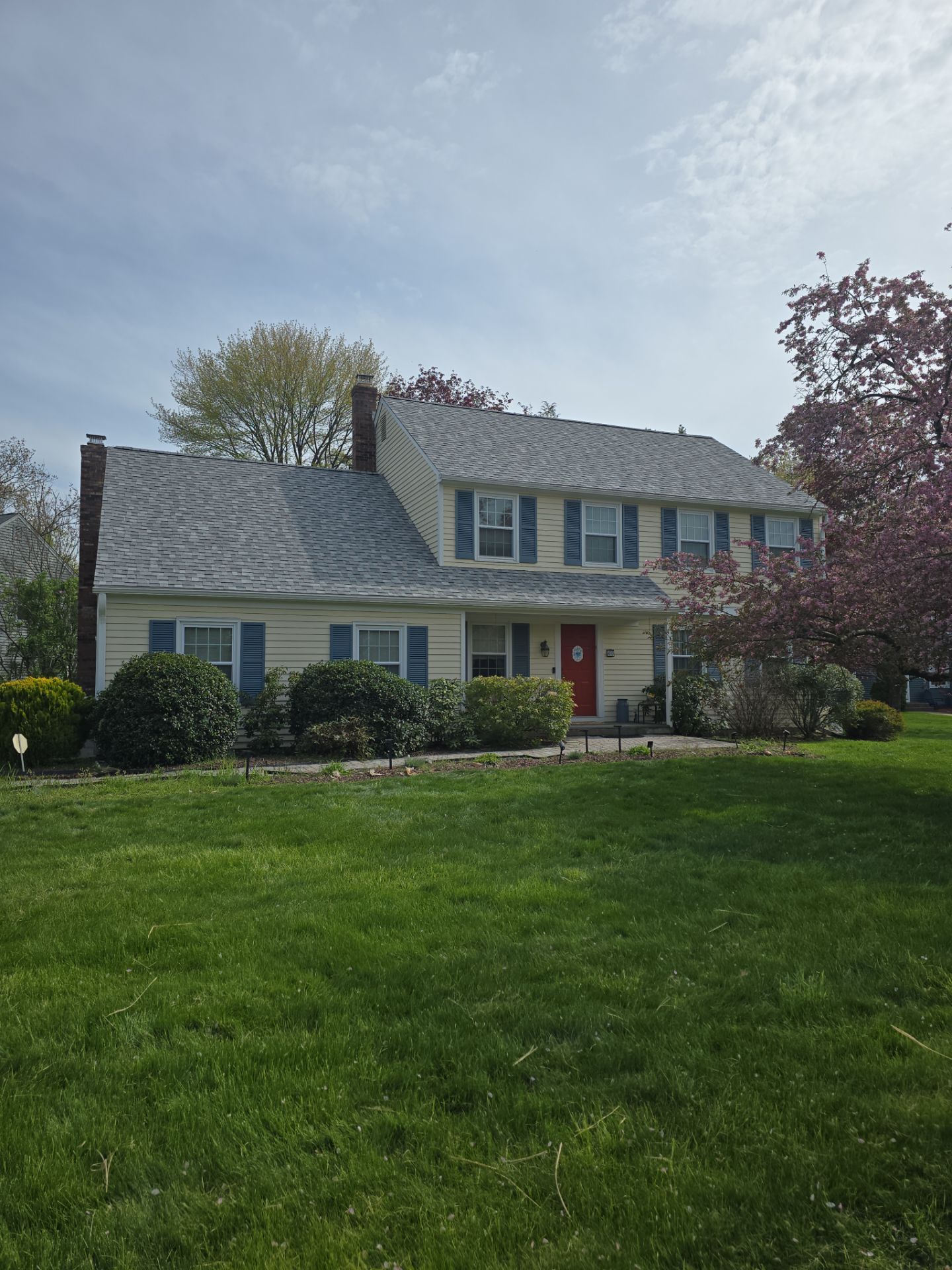 Architectural Shingle Roof Replacement and Chimney Flashing in Cheshire, CT by A Plus Exterior