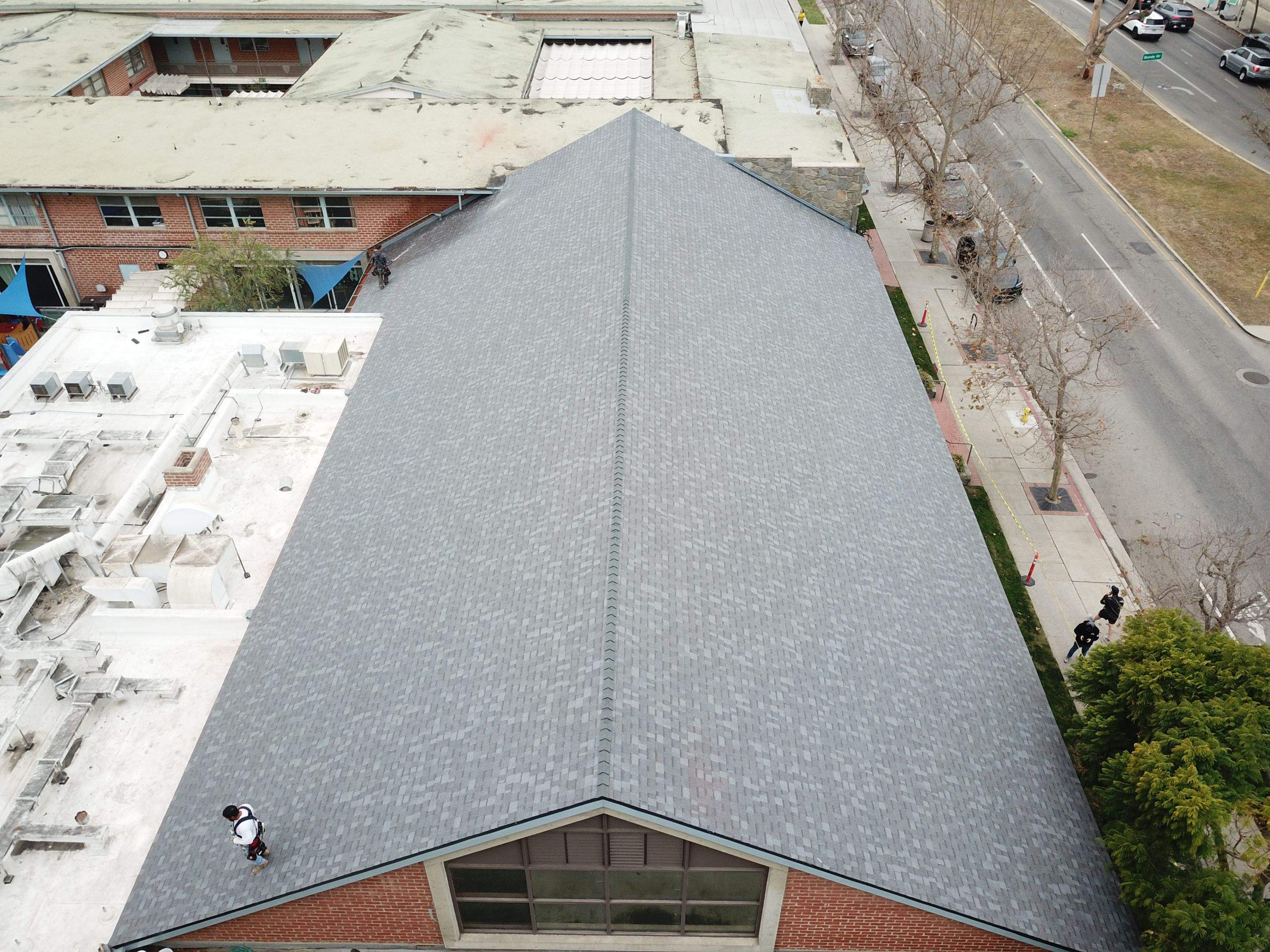 Brentwood Presbyterian Church - New Roof Installation using Owens Corning Duration Cool Shingles by Hull Brothers Roofing