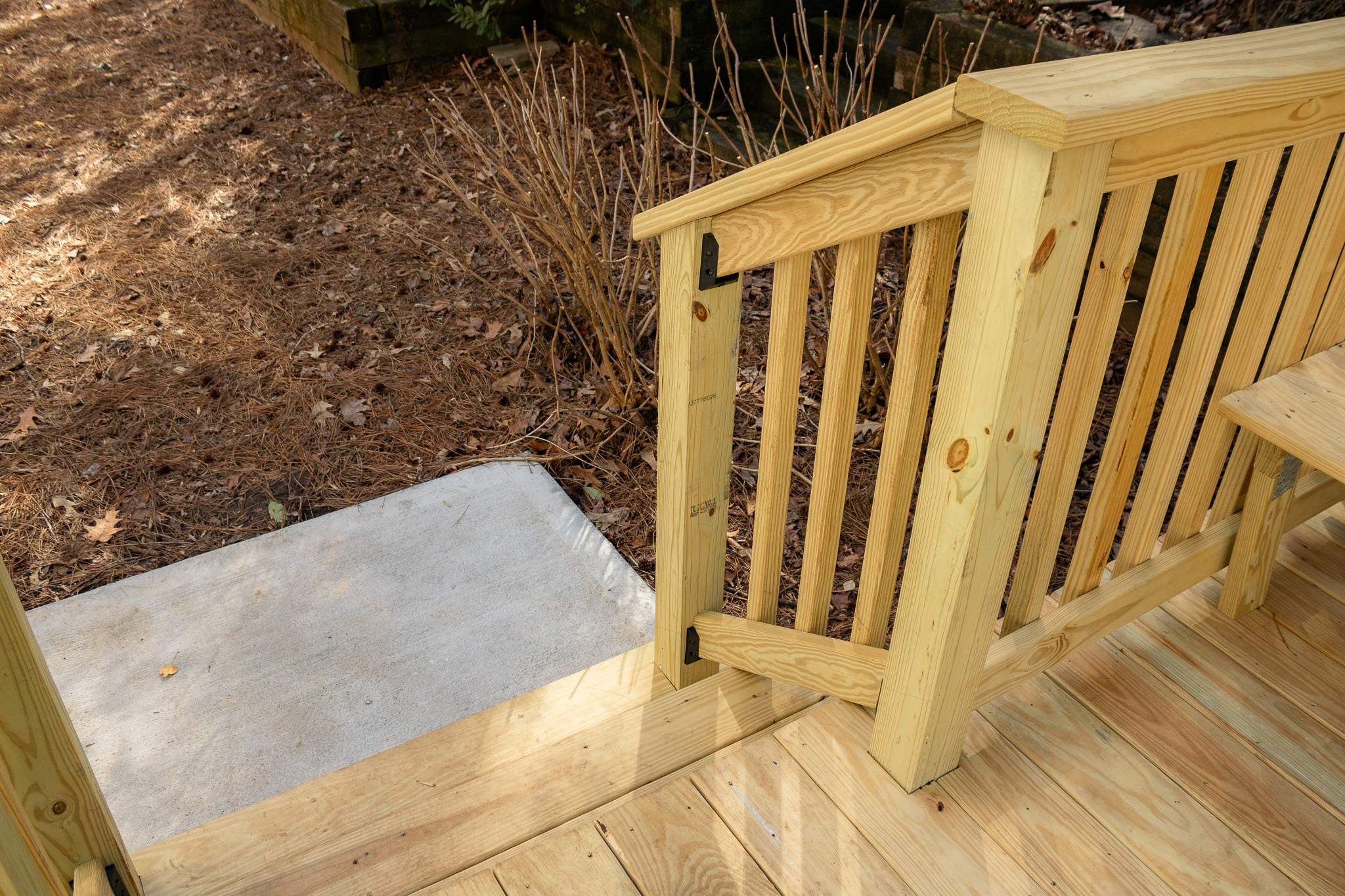Deck Resurface with Wood Bench Install Using Pressure Treated Pine by Nelson Exteriors