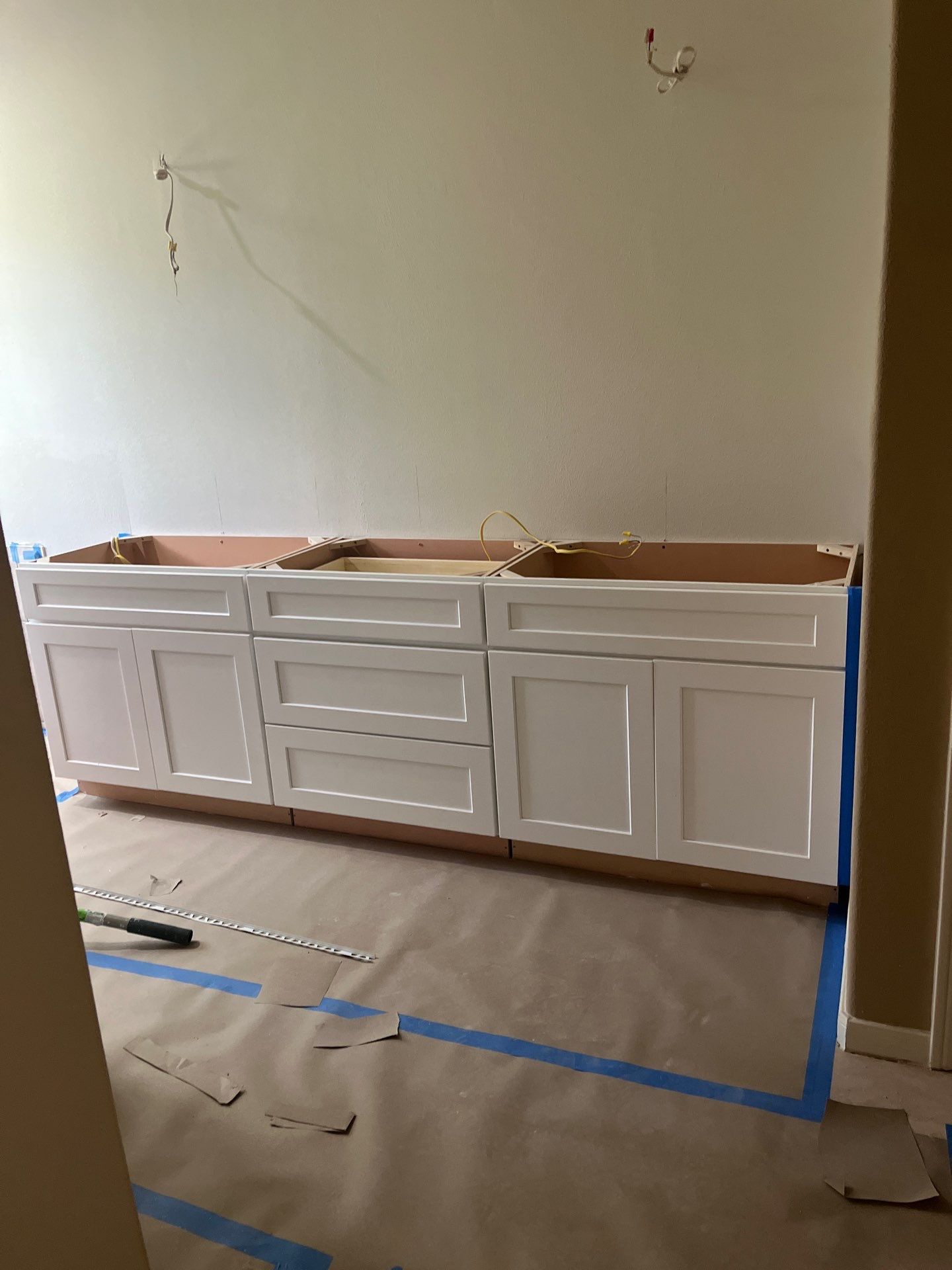 Bathroom Remodel using Water mitigation equipment by L&T General Contractors and Restoration INC