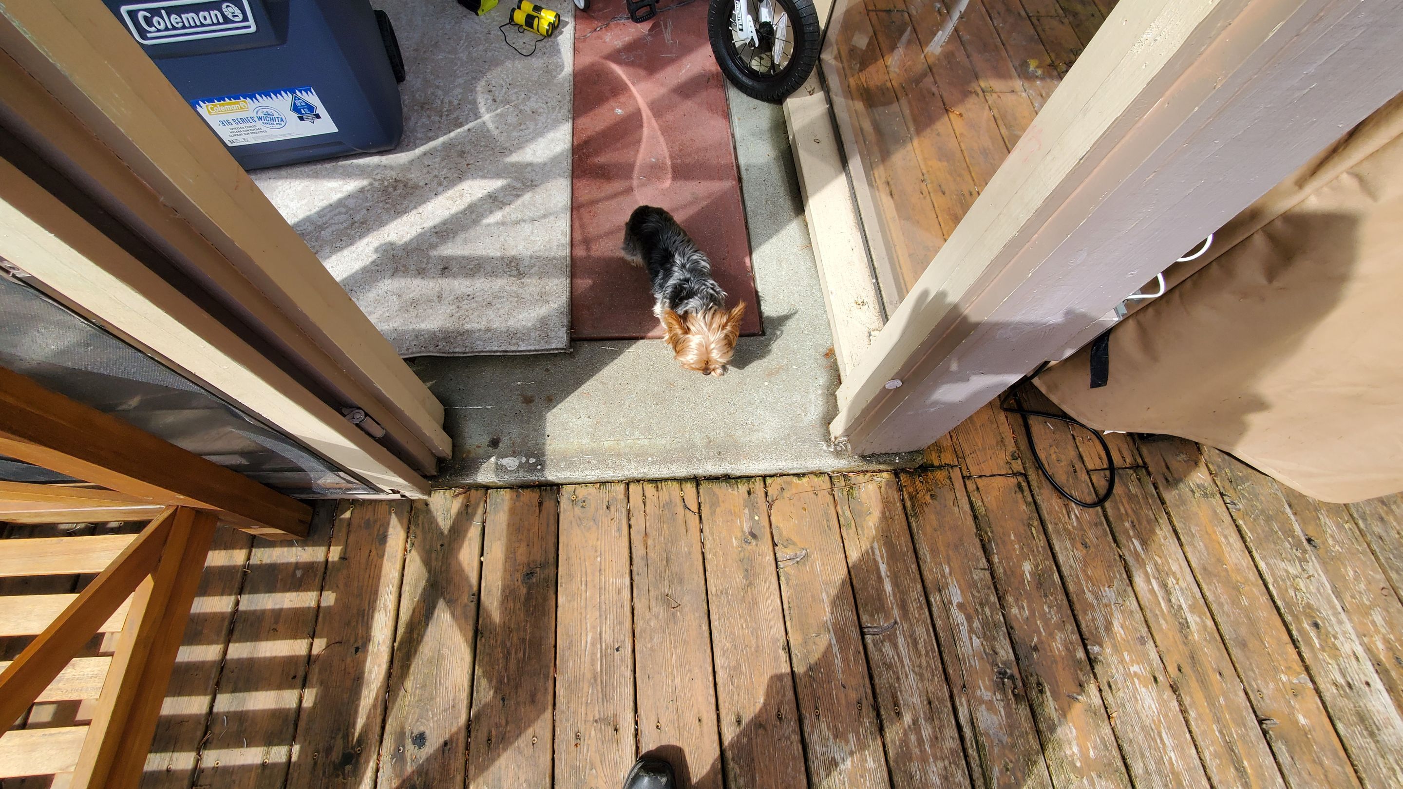 Wood cleaning and staining using Armstrong cloark oil stain by Northern Power Washing LLC.