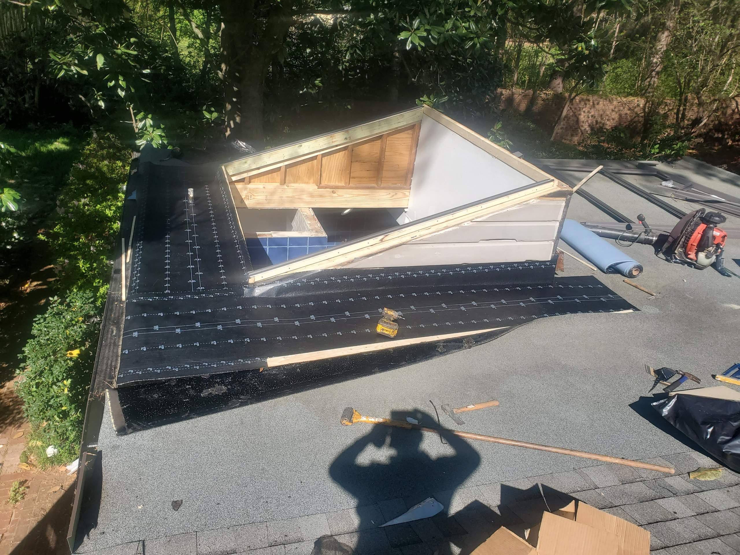 Structural Wood Rot Repair and Custom Skylight Installation in Memphis by Revival Roofing Services