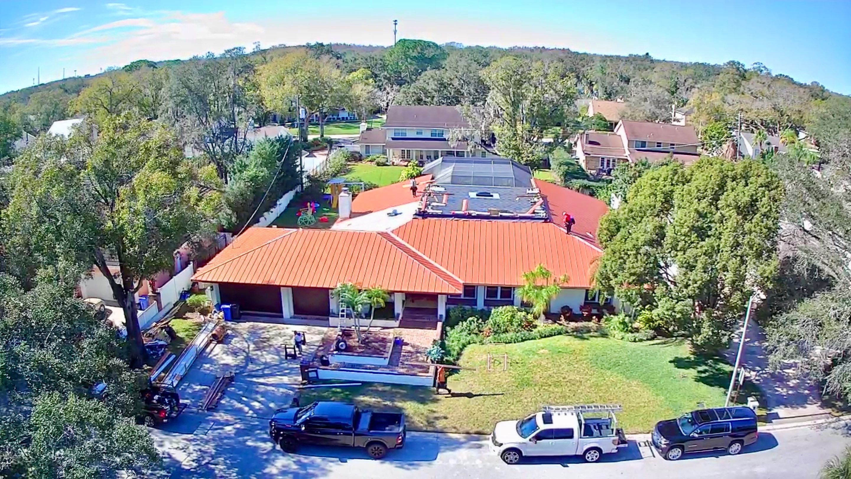 Residential Re-Roof using MS Metals, Copper Penny, Standing Seam. by First Due Roofing