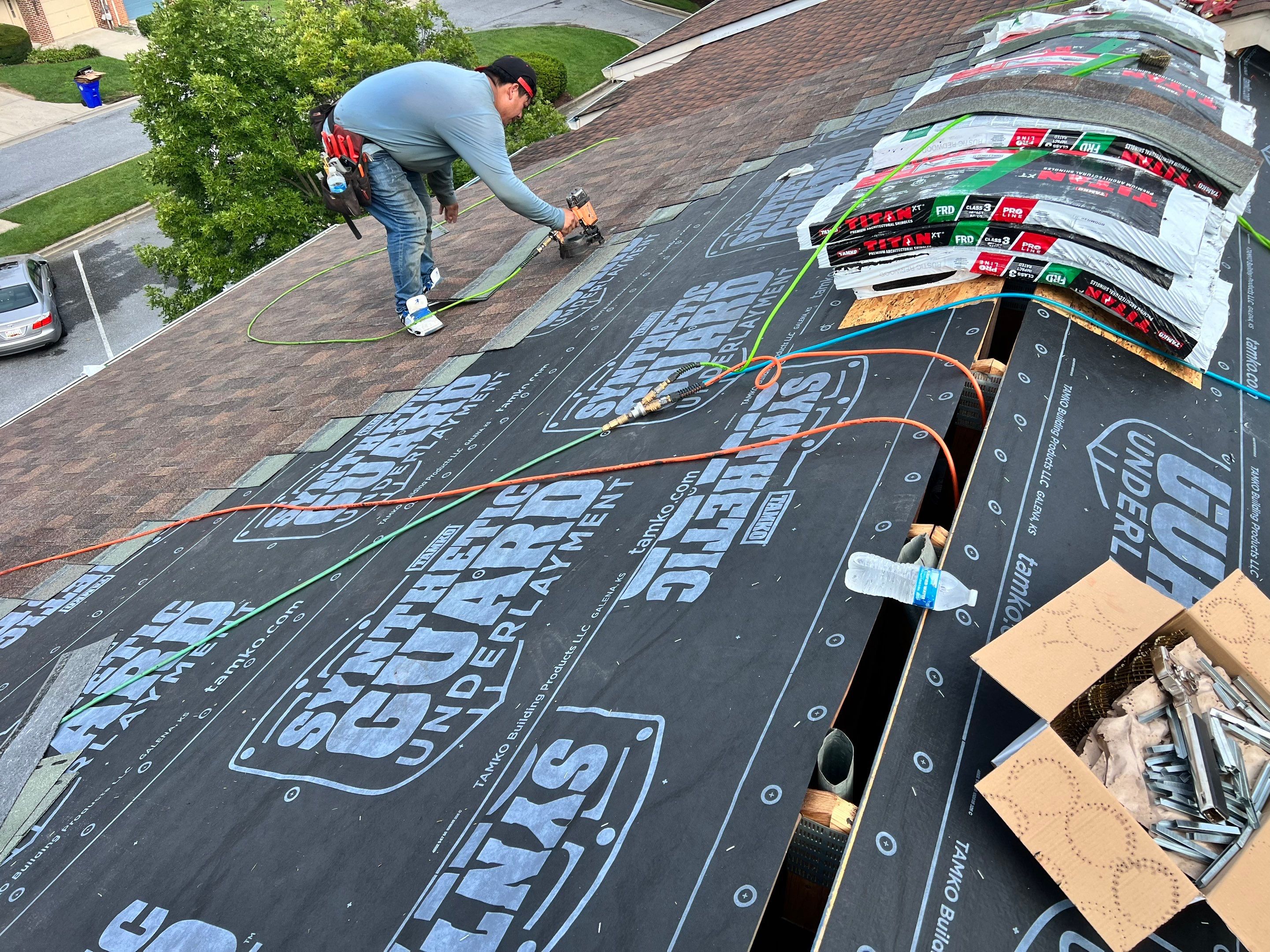 Architectural Shingle Roof Replacement and Skylight Installation in Frederick by Frederick Roof Repair