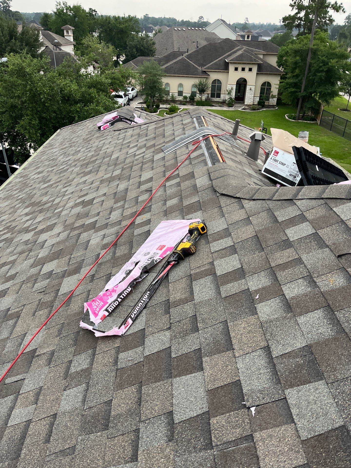 Residential Roofing Installation using Owen's Corning Duration (Lifetime) Shingles by Roof Repair Company