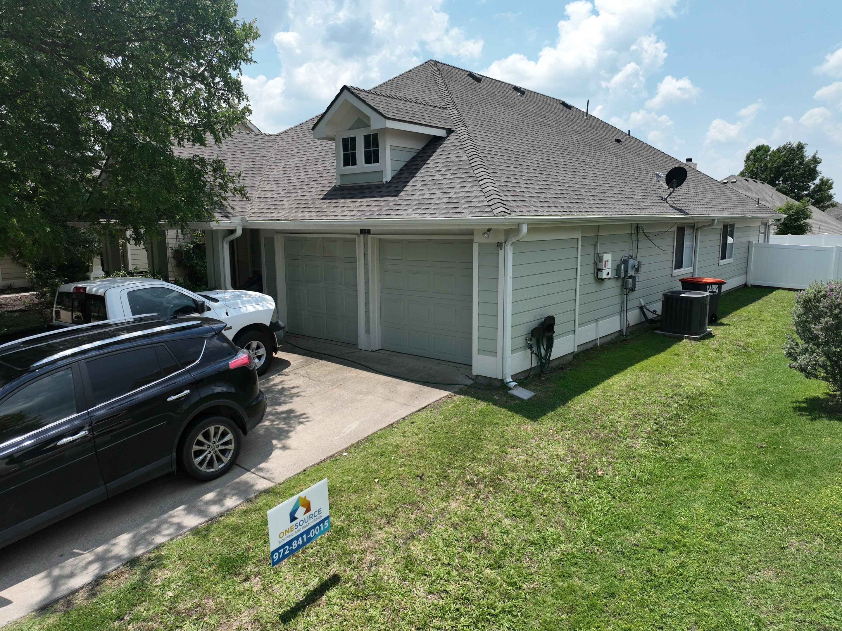 Residential Roofing Installation using GAF Timberline HDZ Weathered Wood by OneSource Roofing and Restoration