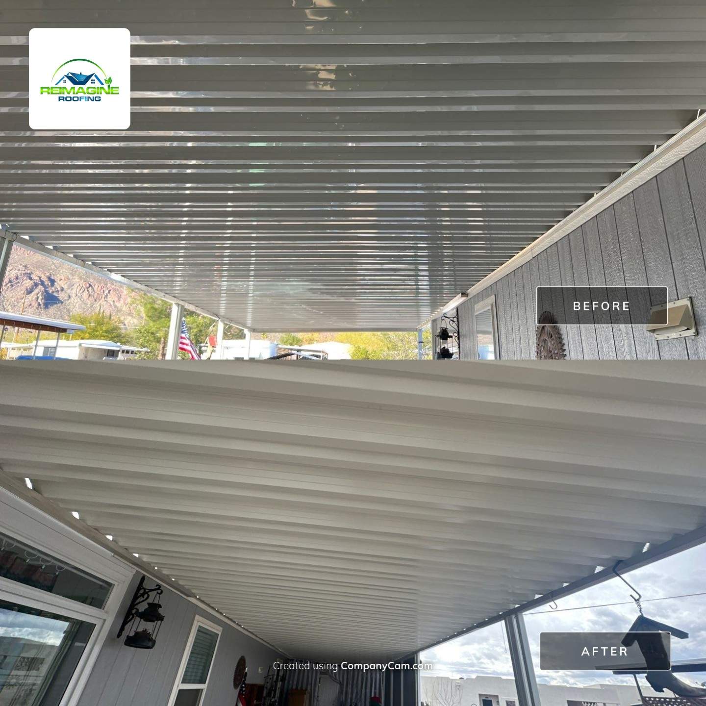 Polar White Exposed Fastener  by Reimagine Roofing